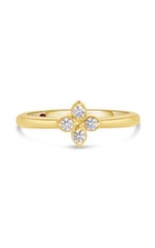 Roberto Coin Love In Verona Small Pave Diamond Flower Ring