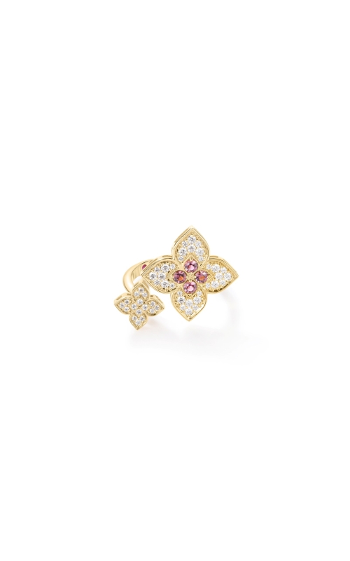 Roberto Coin Venetian Princess Carnival Diamond & Rubellite Double Flower Ring
