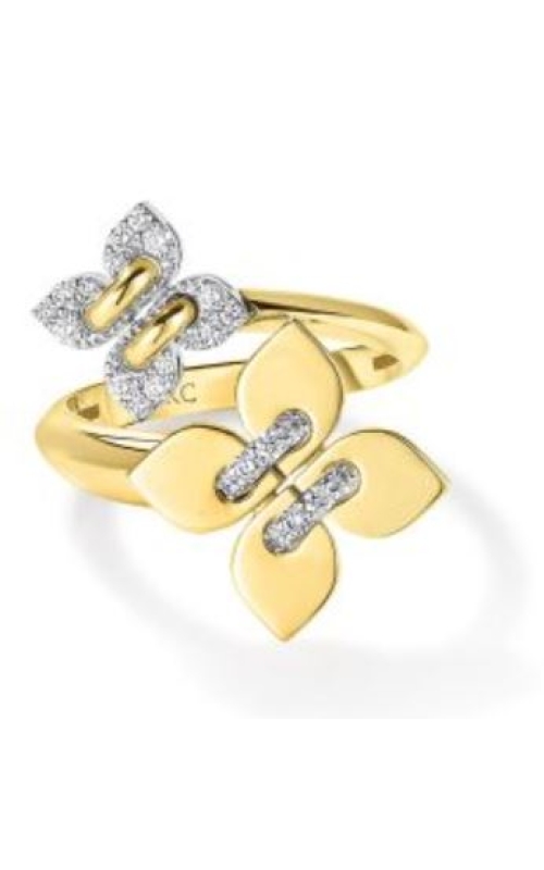 Roberto Coin Love in Verona Filo Pave Diamond Double Flower Ring
