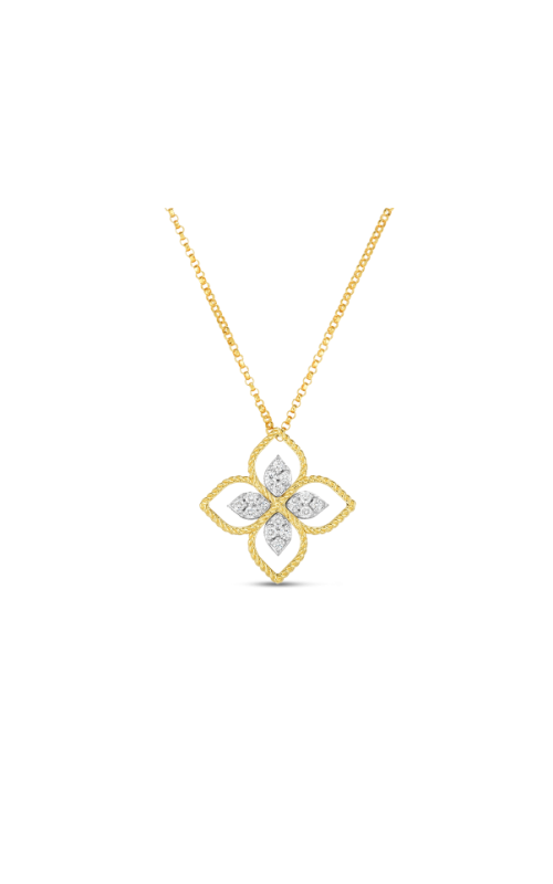 Roberto Coin Diamond Principessa Flower Necklace
