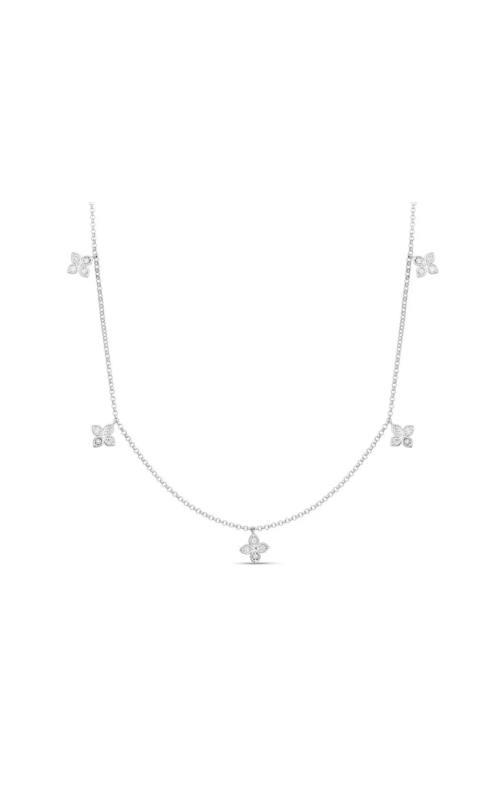 Roberto Coin Love By The Inch Dangling 5 Station Flower Necklace