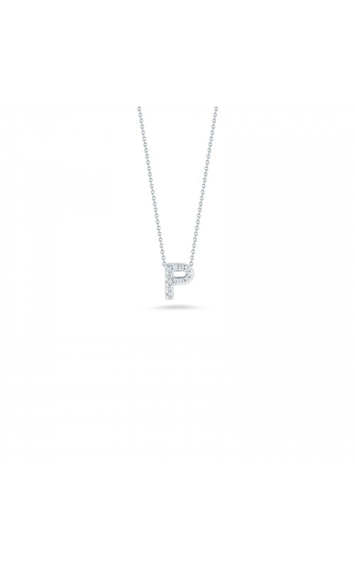 Roberto Coin Love Letter 'P' Diamond Necklace