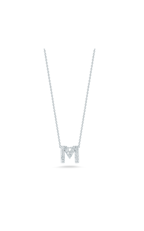 Roberto Coin Love Letter M Diamond Necklace Roberto Coin Love Letter M Diamond Necklace
