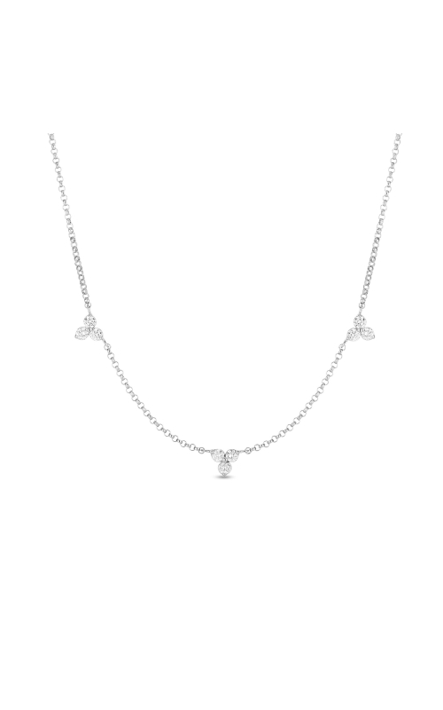 Roberto Coin Diamonds By The Inch 3 Station Flower Diamond Necklace