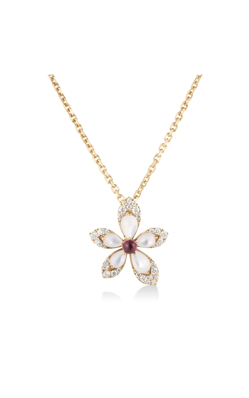 Roberto Coin Tiare Diamond, Pearl & Rubellite Pendant