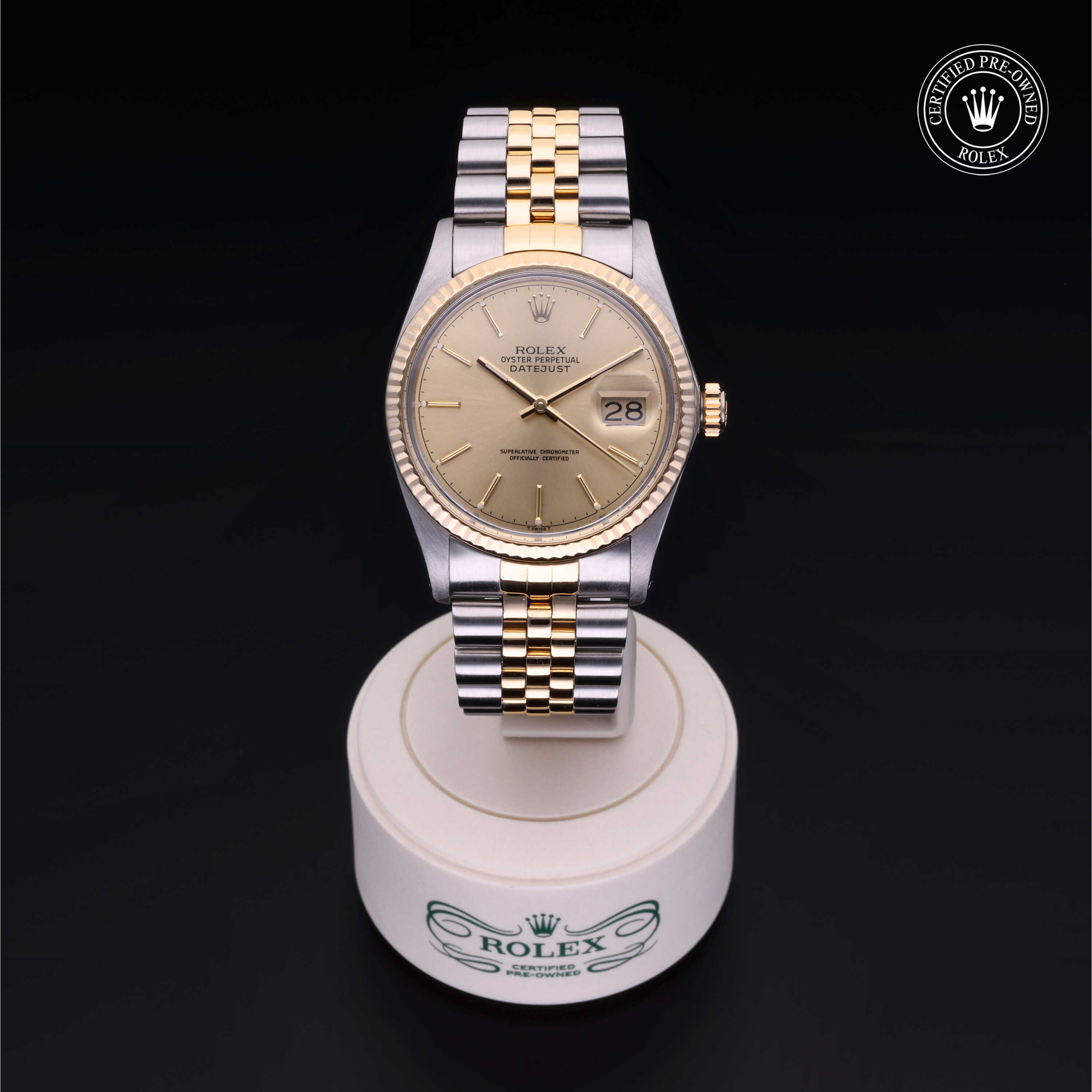 Rolex Datejust in Rolesor 18 Carat Yellow 16013 at Heller Jewelers