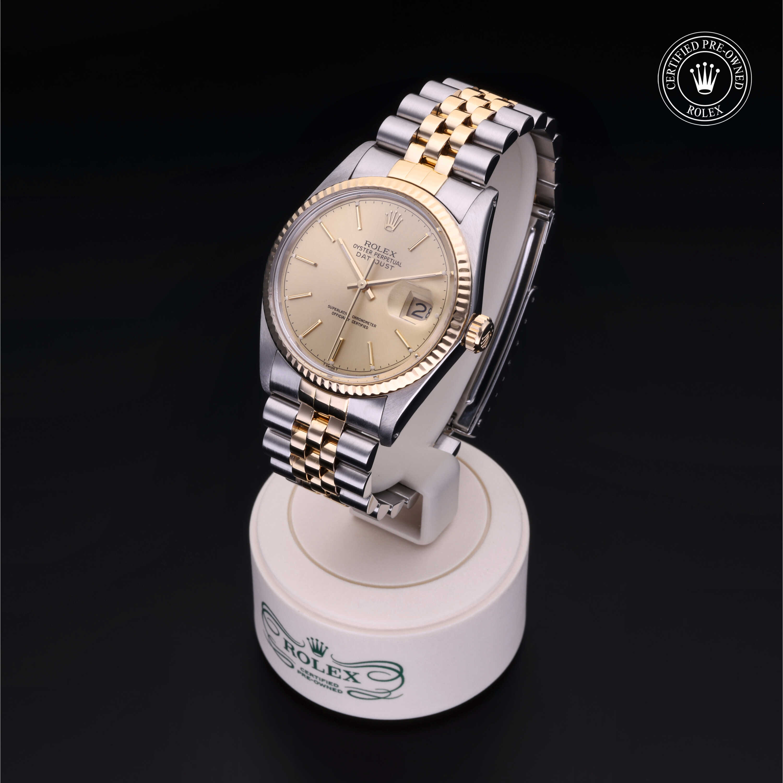 Rolex Datejust in Rolesor 18 Carat Yellow 16013 at Heller Jewelers
