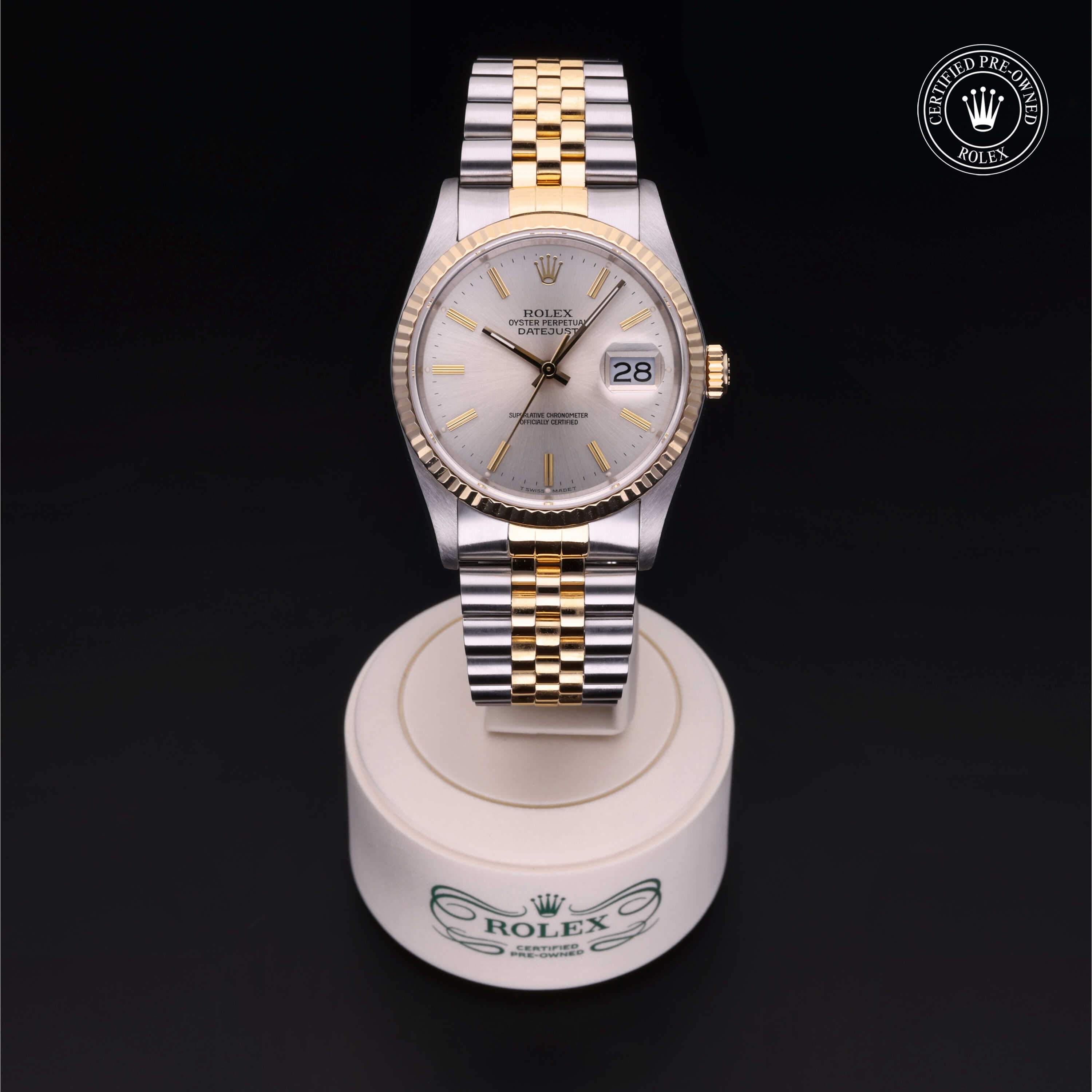Rolex Datejust in Rolesor 18 Carat Yellow M16233-0019 at Heller Jewelers