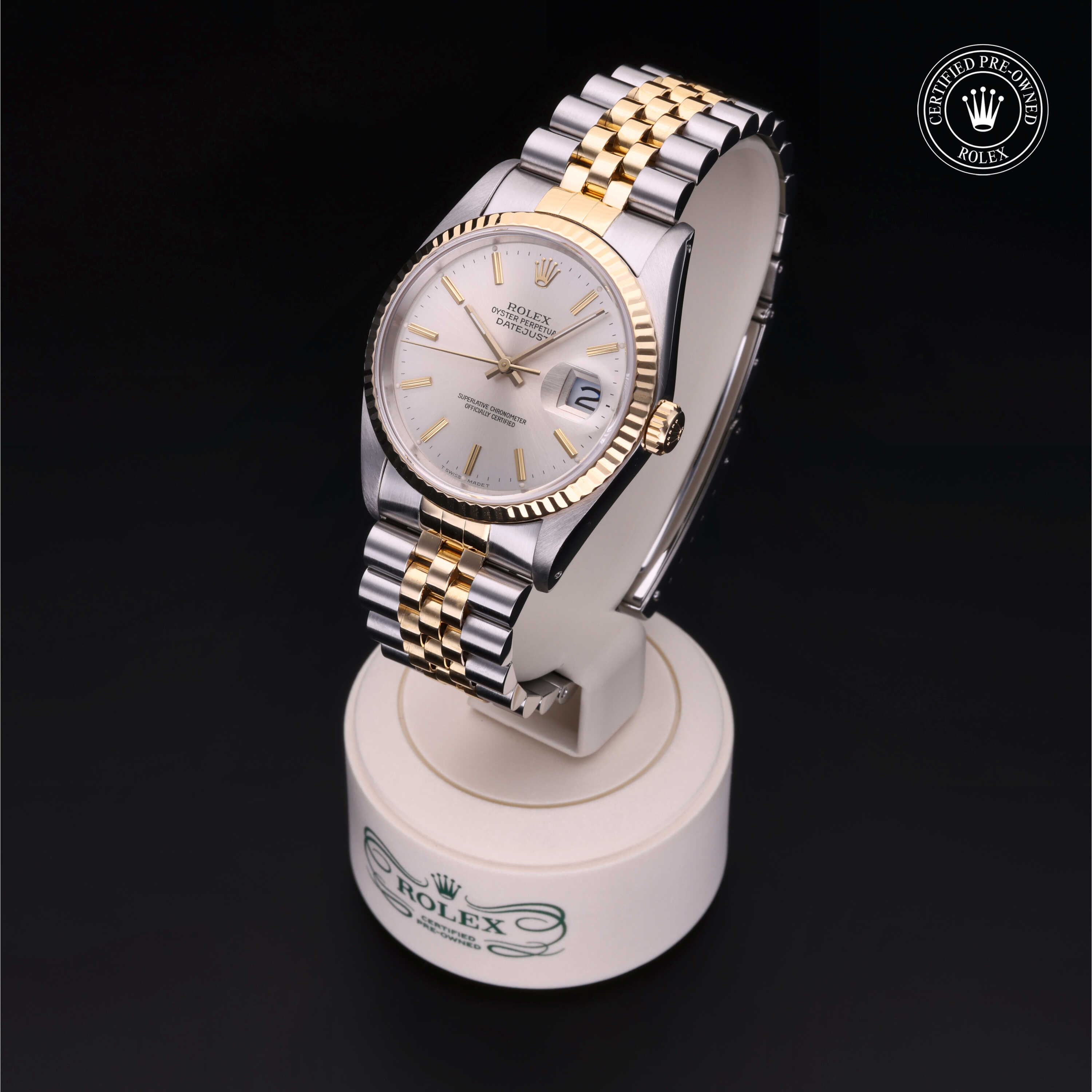 Rolex Datejust in Rolesor 18 Carat Yellow M16233-0019 at Heller Jewelers