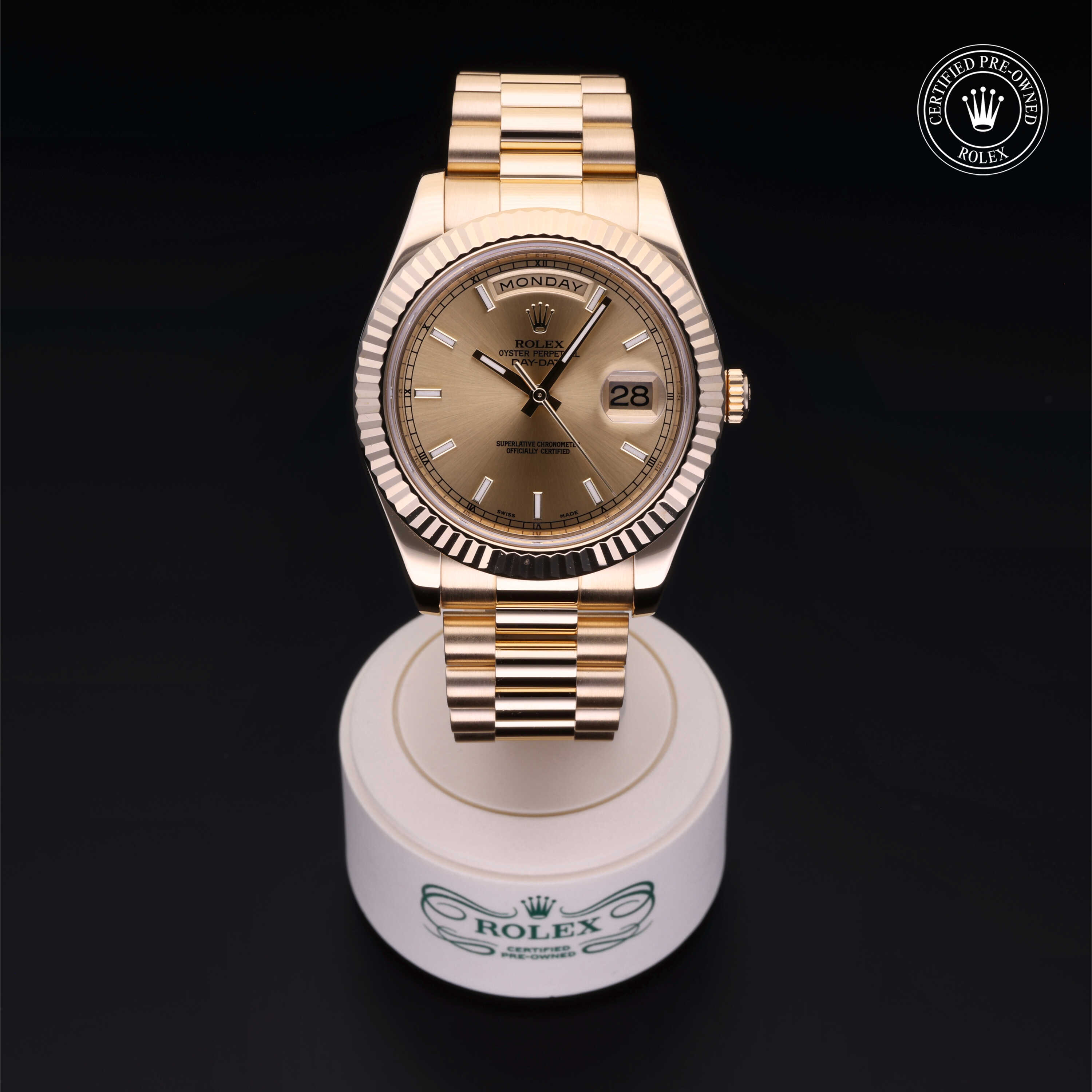 Rolex Day-Date in Gold 18 Carat Yellow M218238-0006 at Heller Jewelers