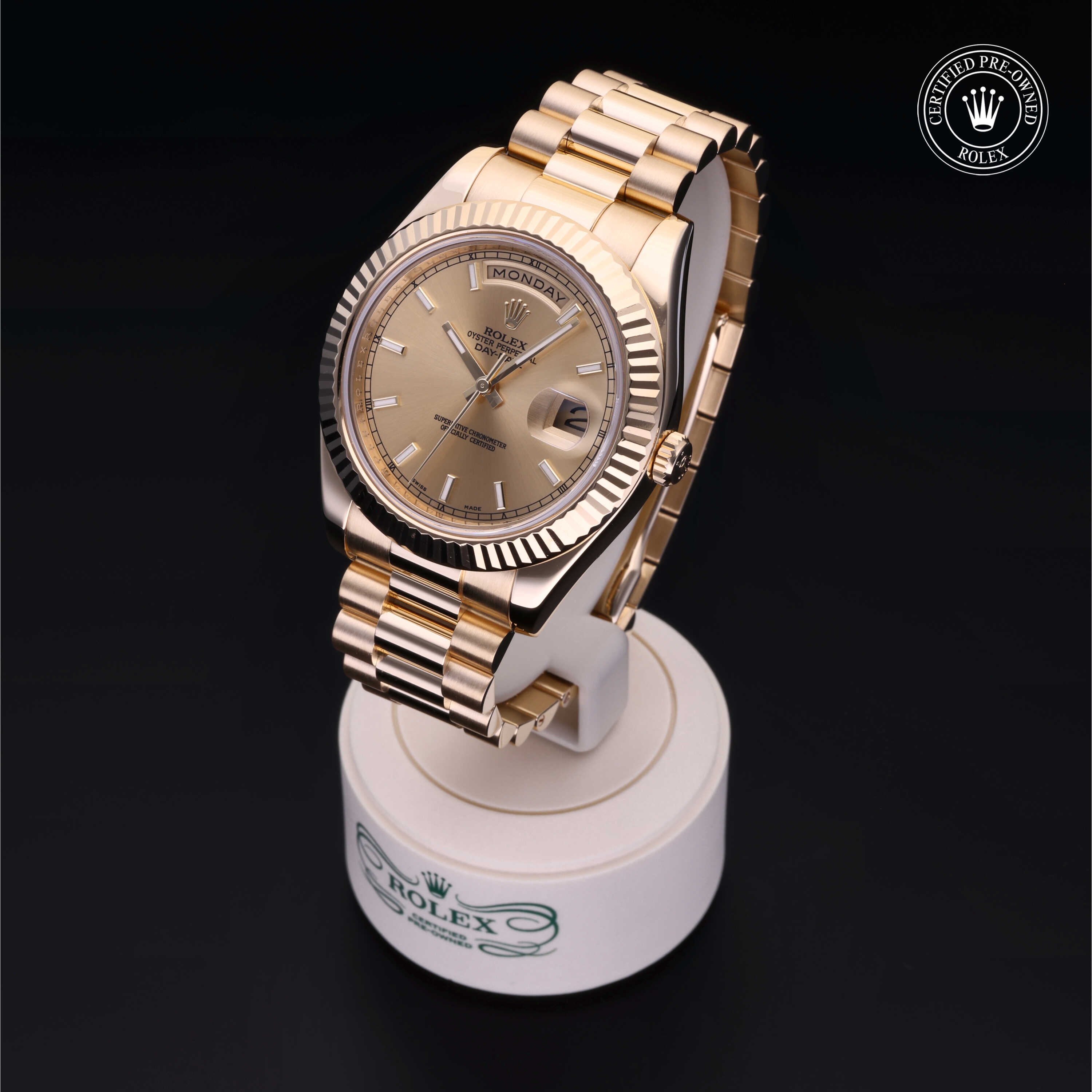 Rolex Day-Date in Gold 18 Carat Yellow M218238-0006 at Heller Jewelers