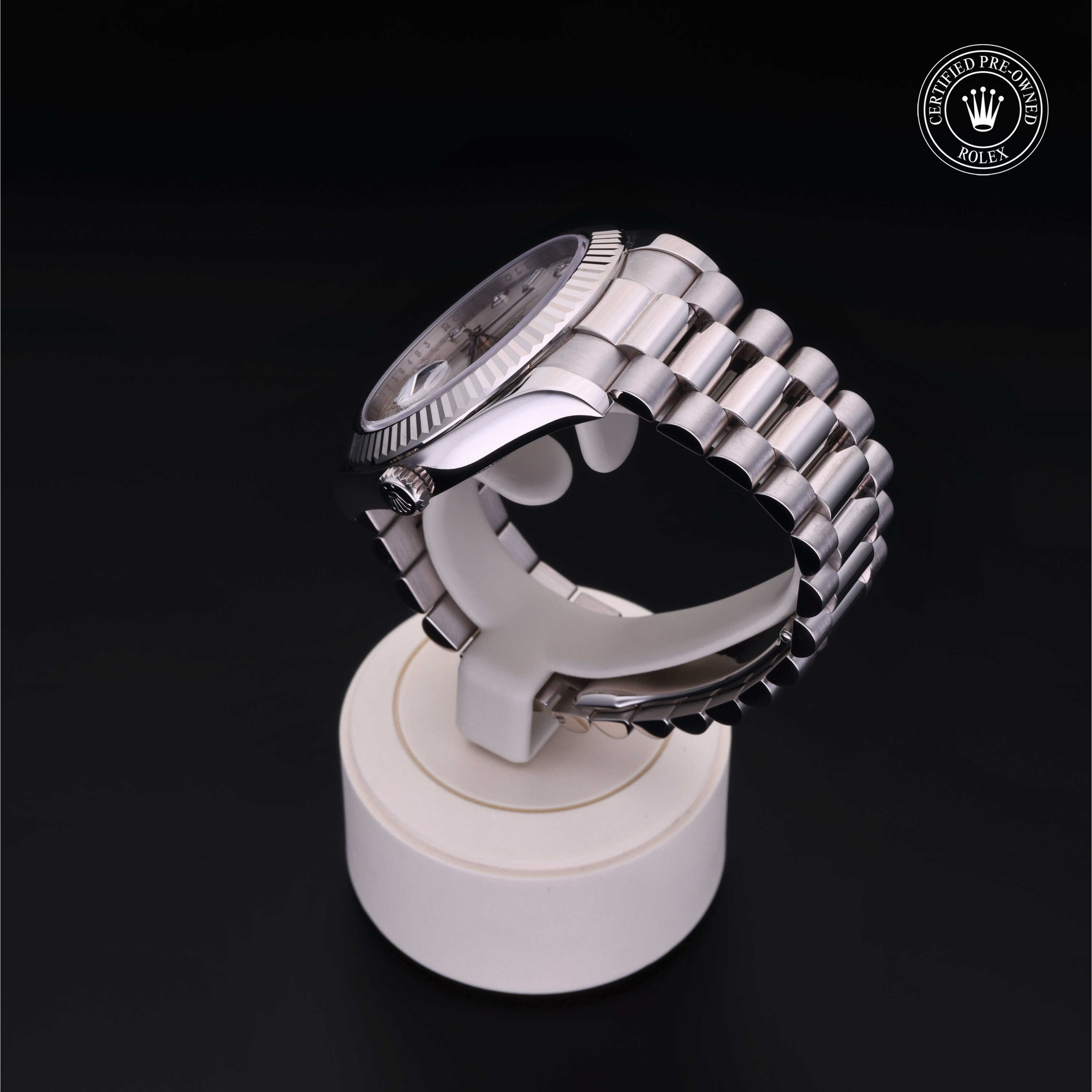 Rolex Day-Date in Gold 18 Carat White M218239-0003 at Heller Jewelers