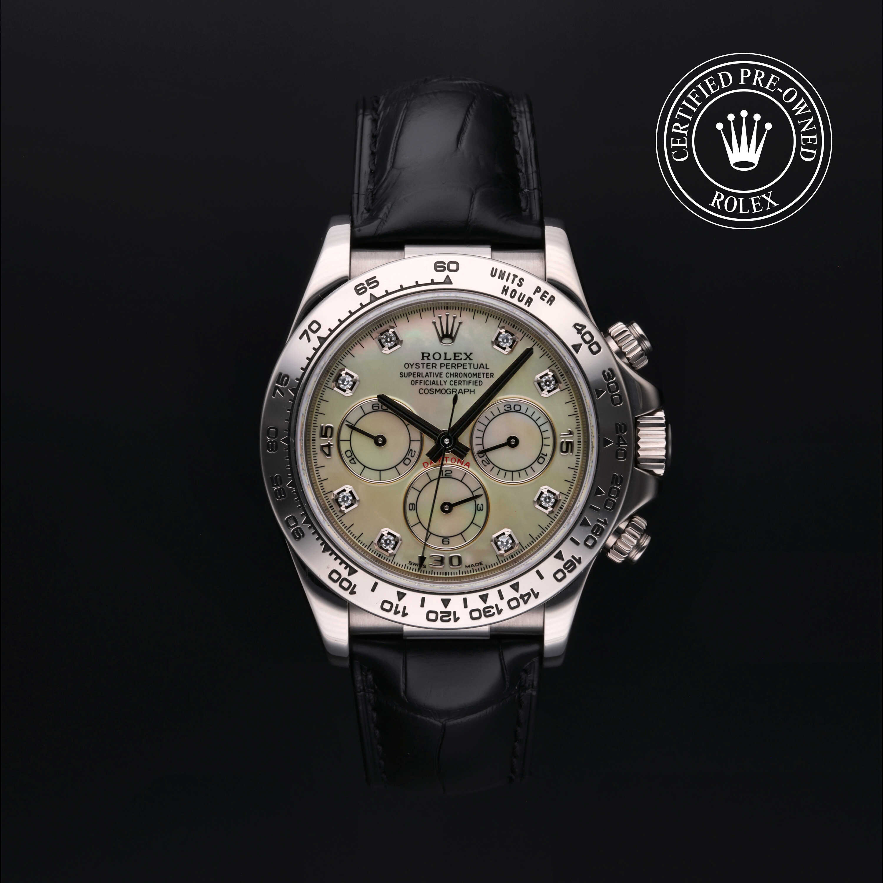 Rolex Cosmograph Daytona in Gold 18 Carat White M16519-0020 at Heller Jewelers