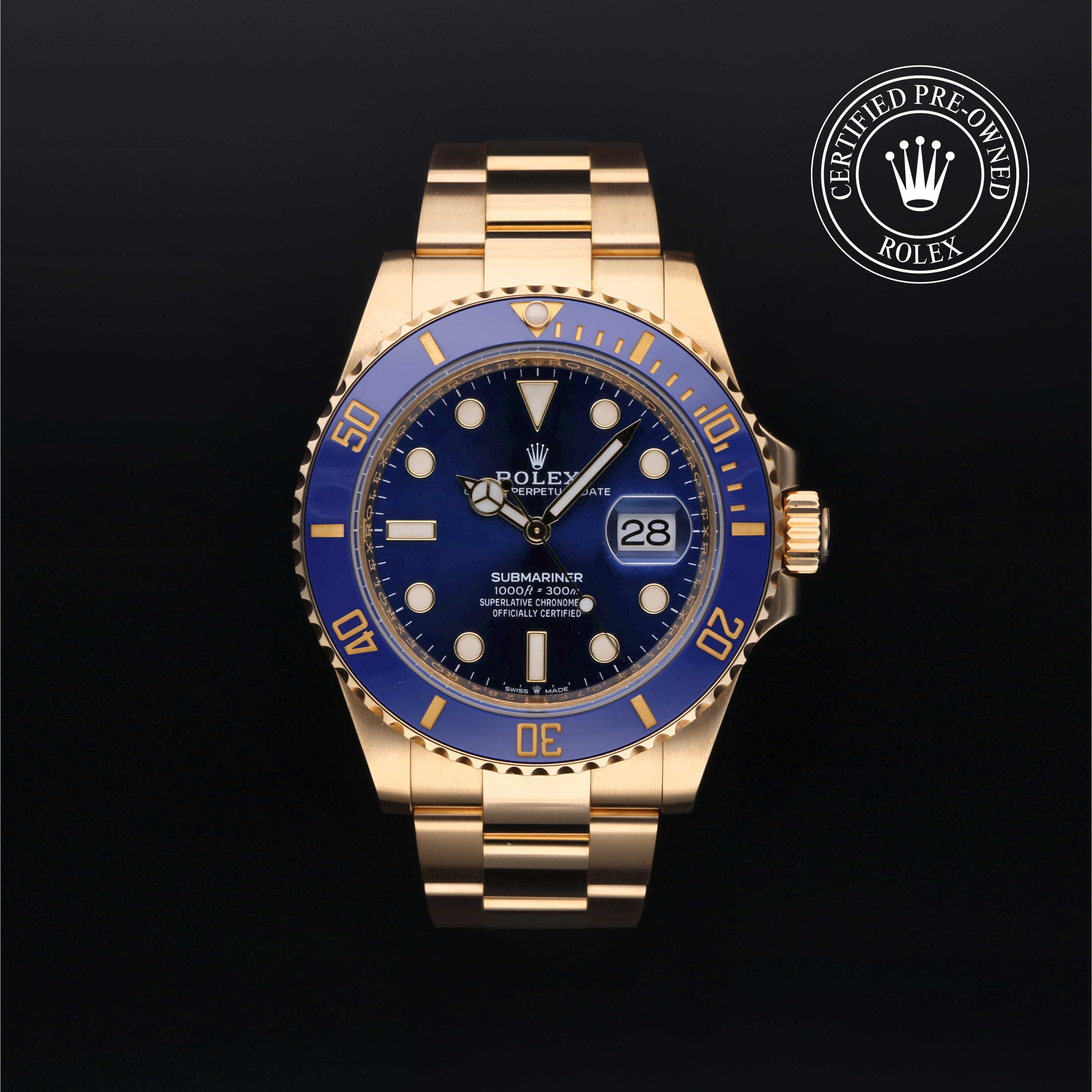 Rolex Submariner in Gold 18 Carat Yellow M126618LB-0002 at Heller Jewelers