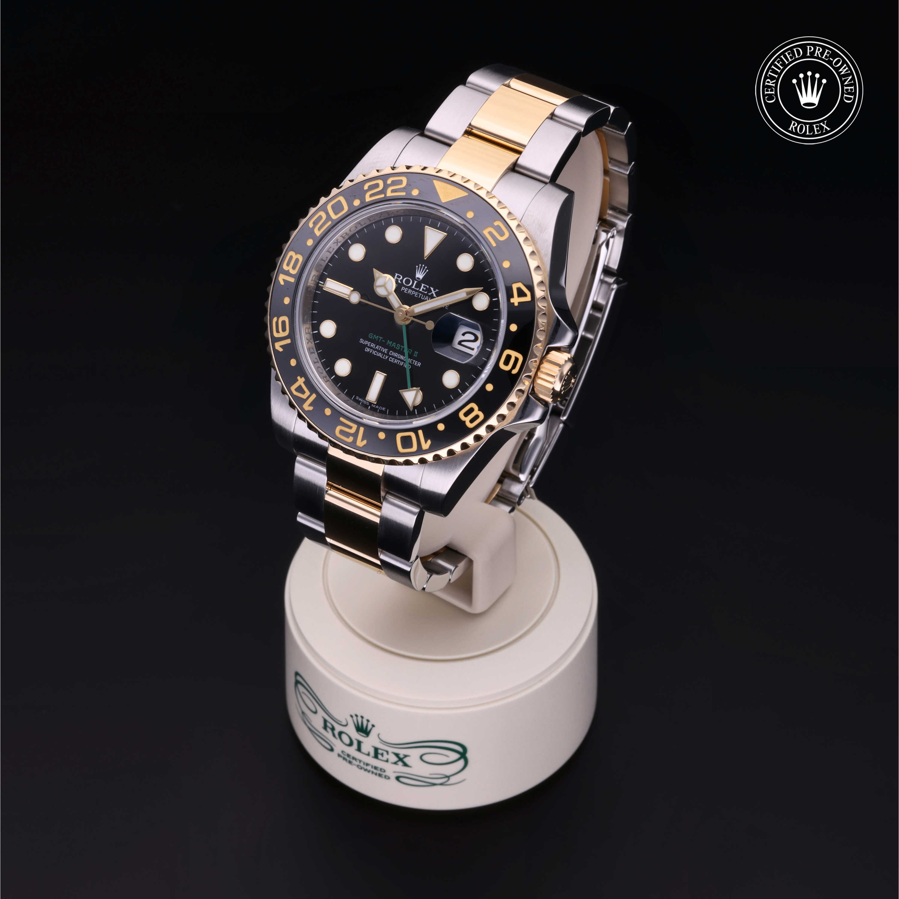 Rolex GMT-Master II in Rolesor 18 Carat Yellow M116713LN-0001 at Heller Jewelers
