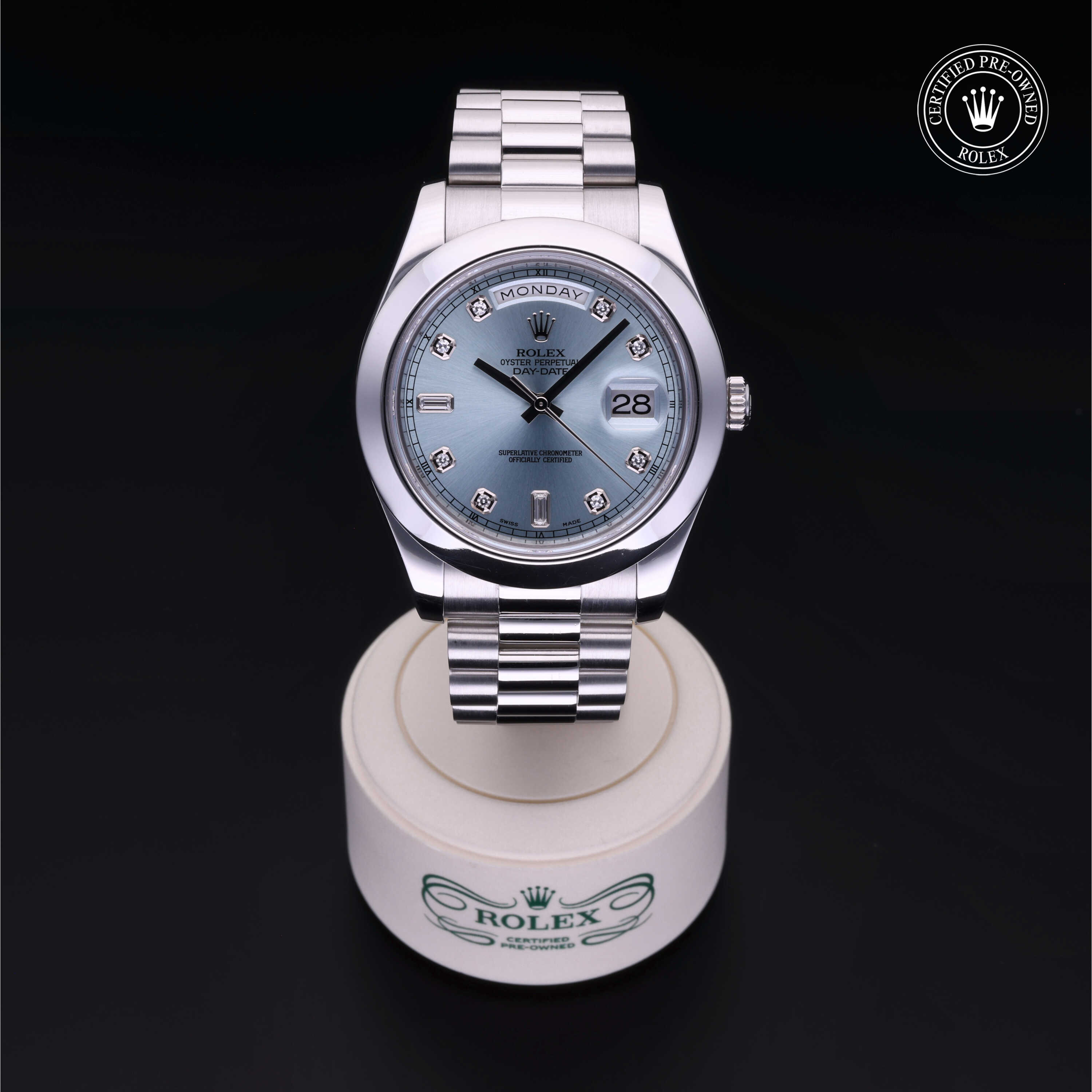 Rolex Day-Date in Platinum M218206-0009 at Heller Jewelers