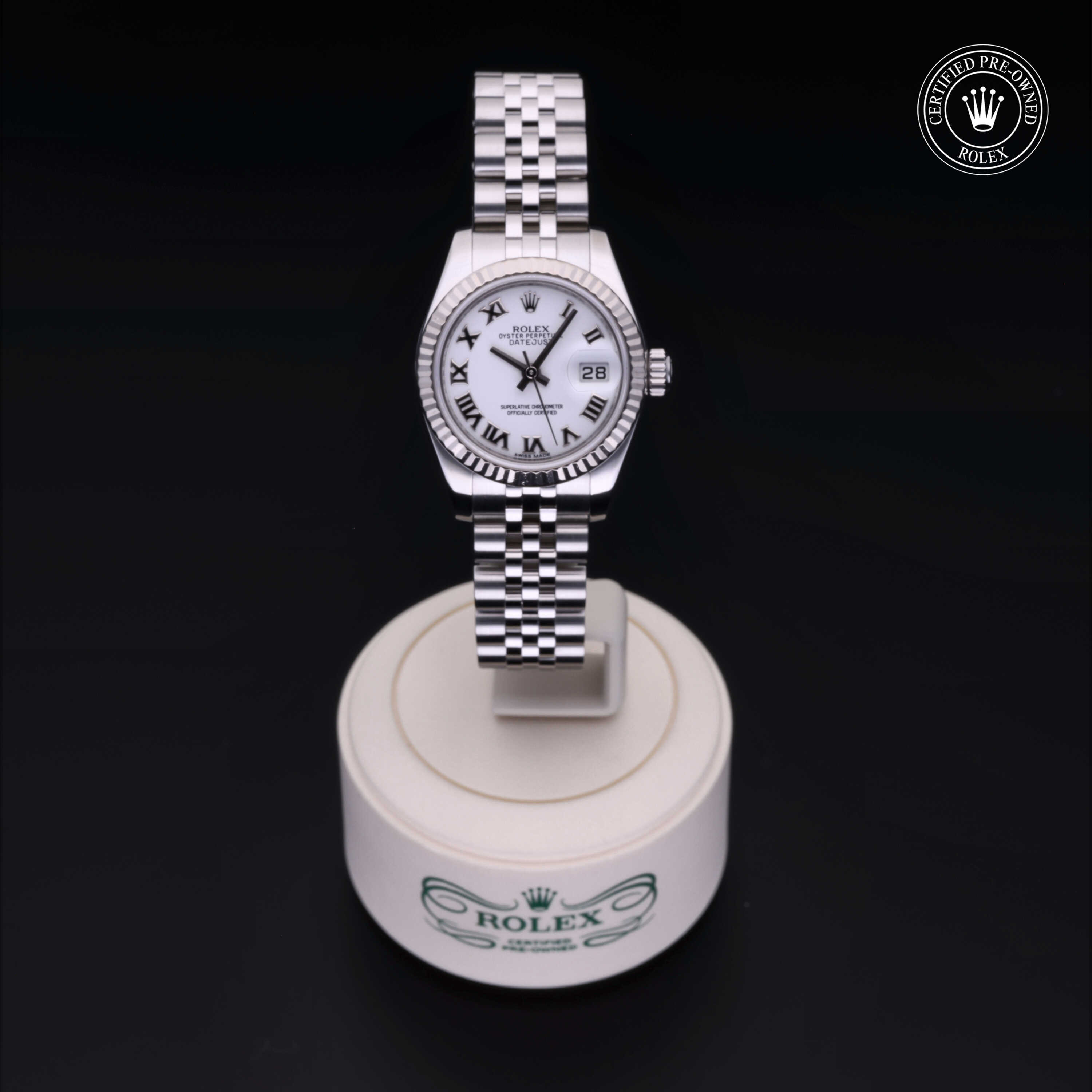 Rolex Lady-Datejust in Rolesor 18 Carat White M179174-0092 at Heller Jewelers