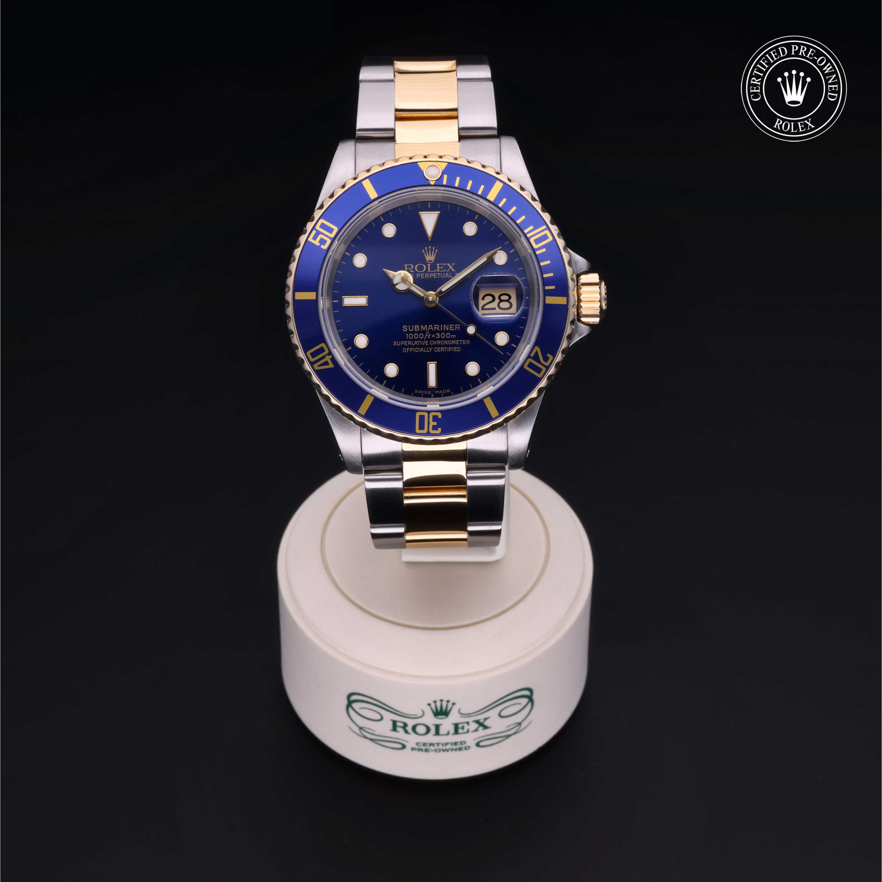 Rolex Submariner in Rolesor 18 Carat Yellow M16613-0012 at Heller Jewelers