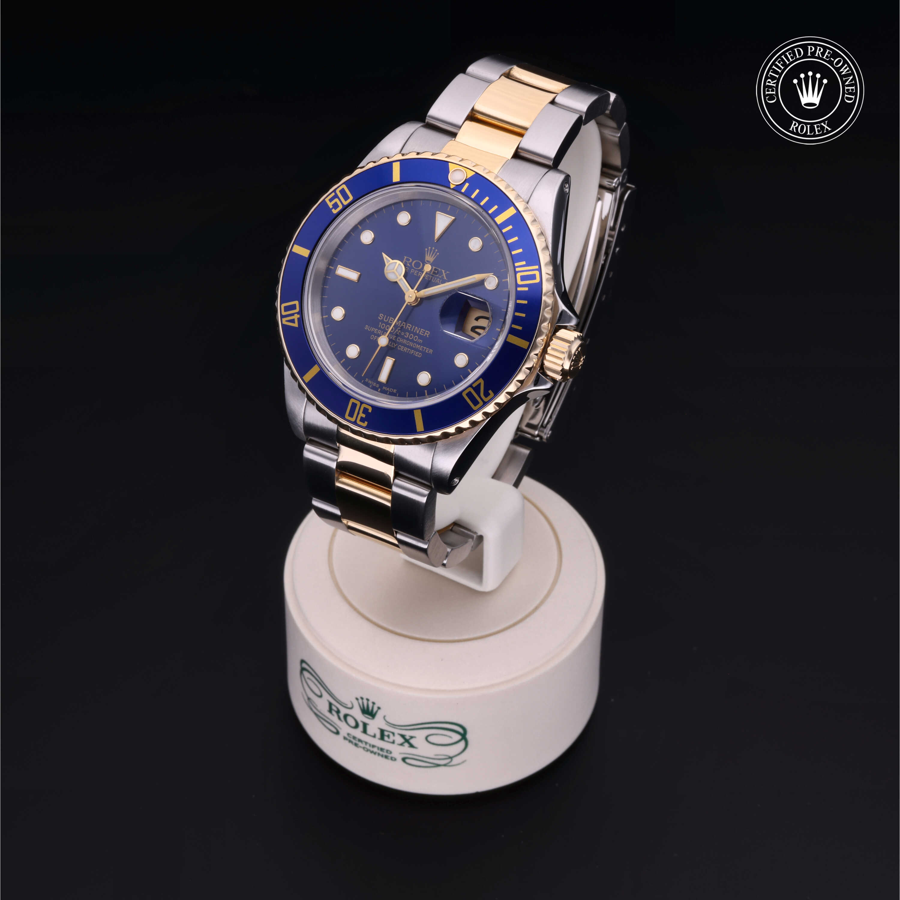 Rolex Submariner in Rolesor 18 Carat Yellow M16613-0012 at Heller Jewelers