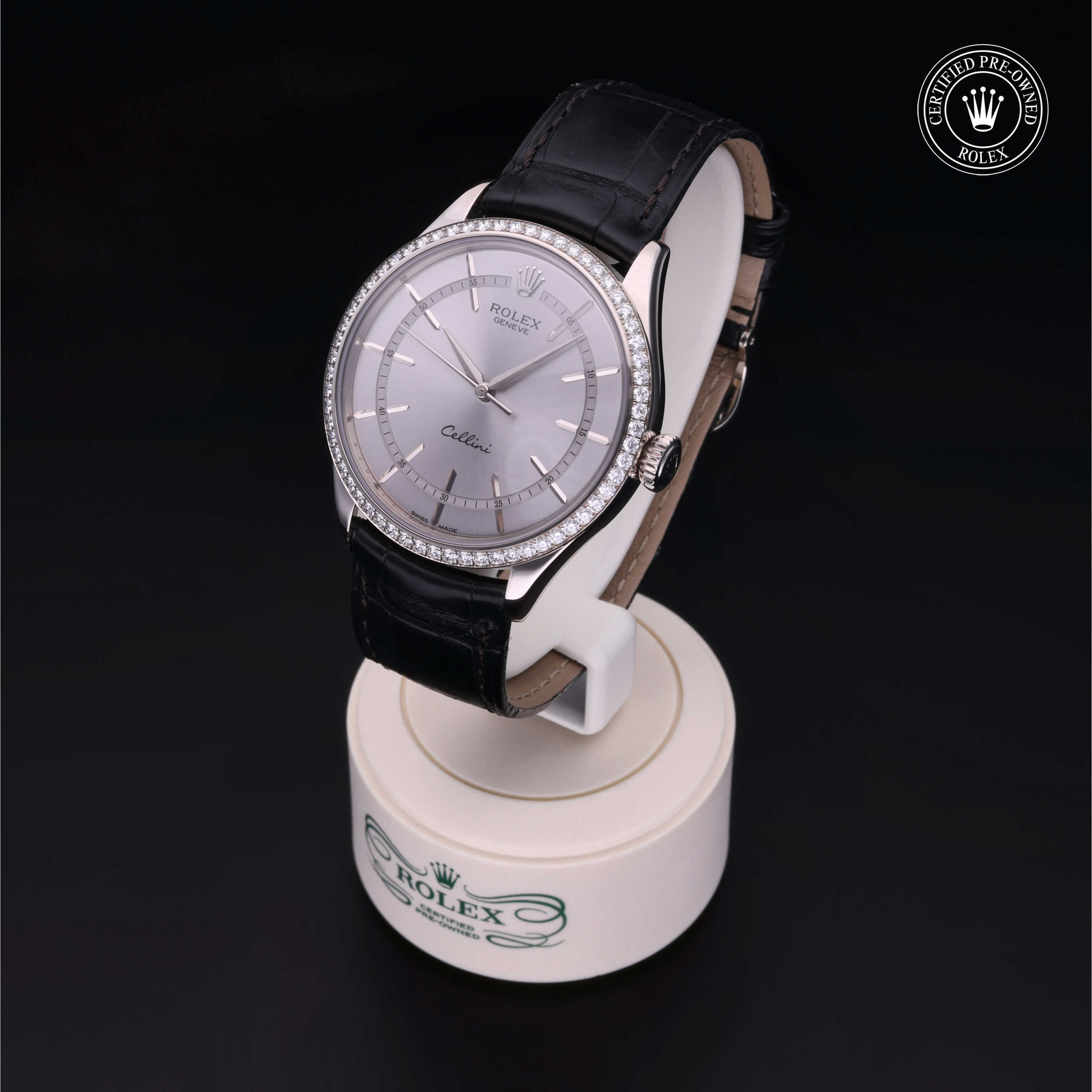 Rolex Cellini in Gold 18 Carat White M50709RBR-0010 at Heller Jewelers