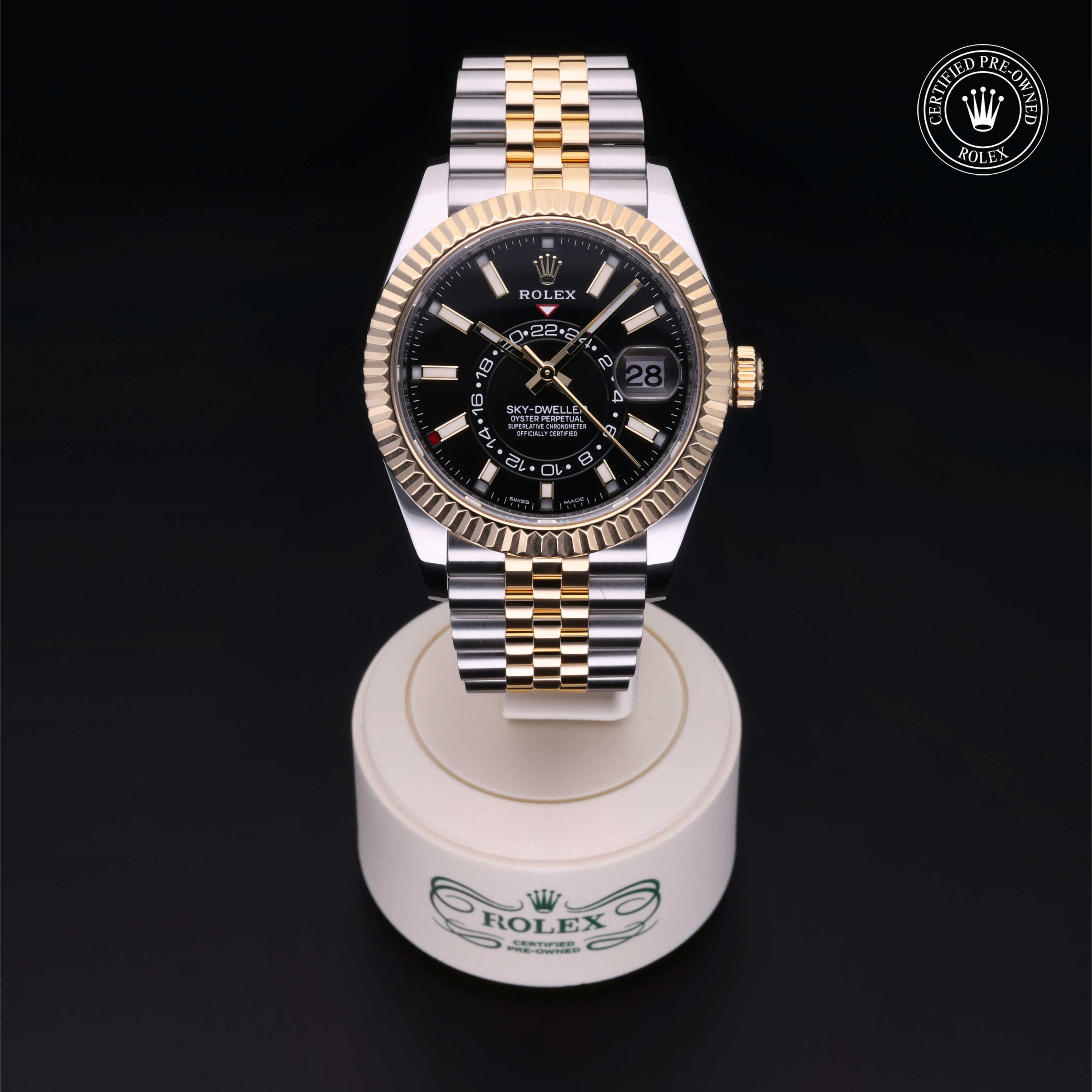 Rolex Sky-Dweller in Rolesor 18 Carat Yellow M326933-0005 at Heller Jewelers
