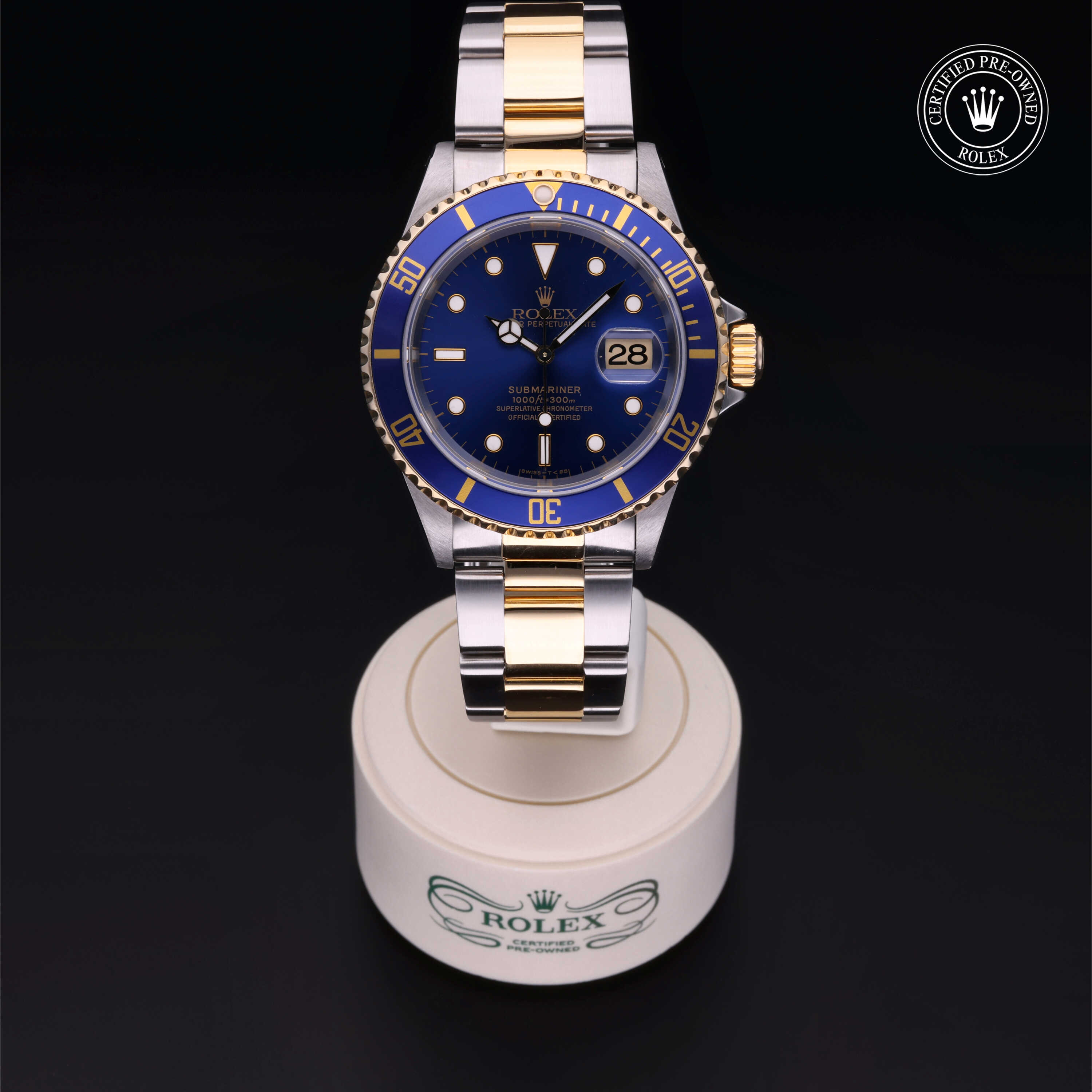 Rolex Submariner in Rolesor 18 Carat Yellow M16613-0012 at Heller Jewelers