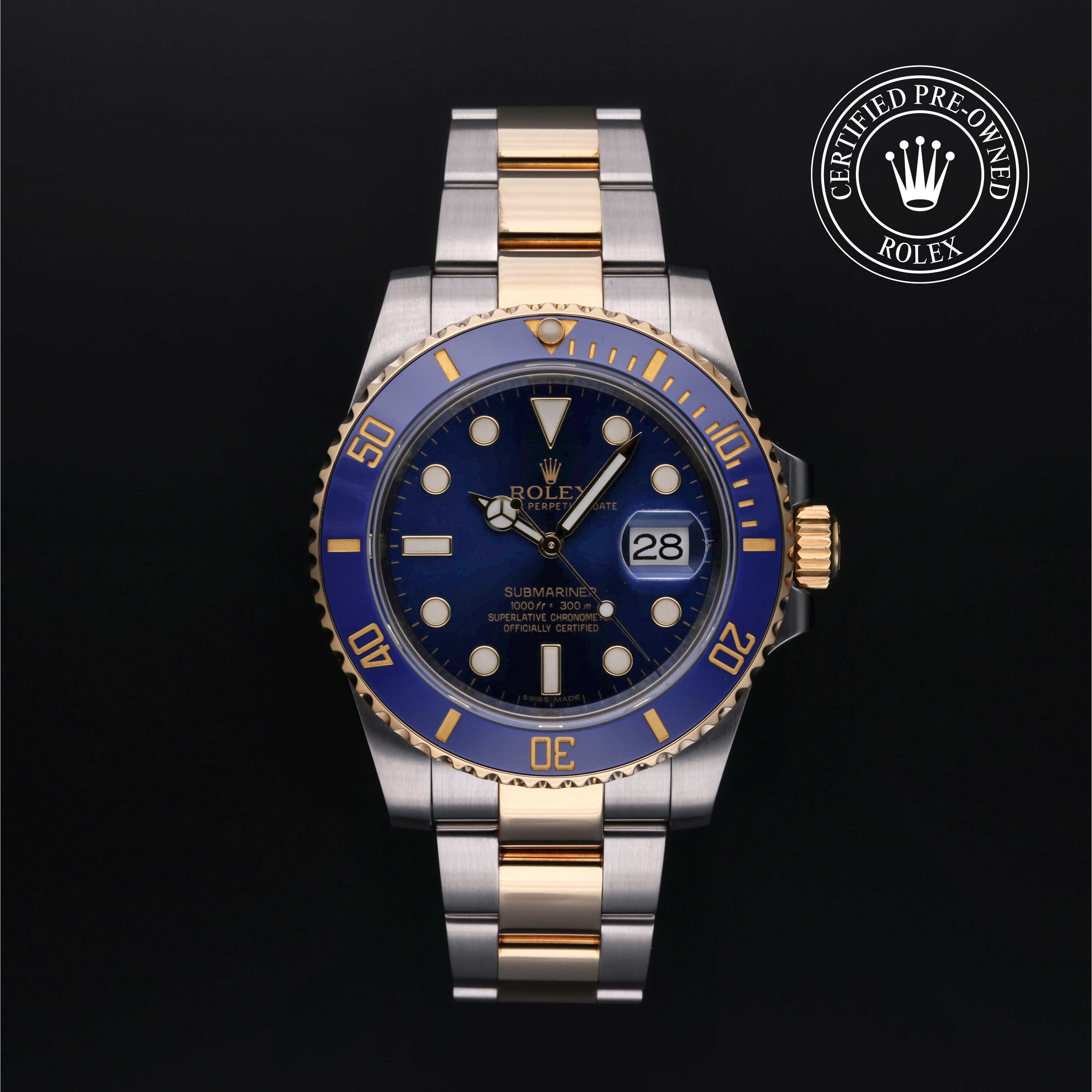 Rolex Submariner in Rolesor 18 Carat Yellow M116613LB-0005 at Heller Jewelers