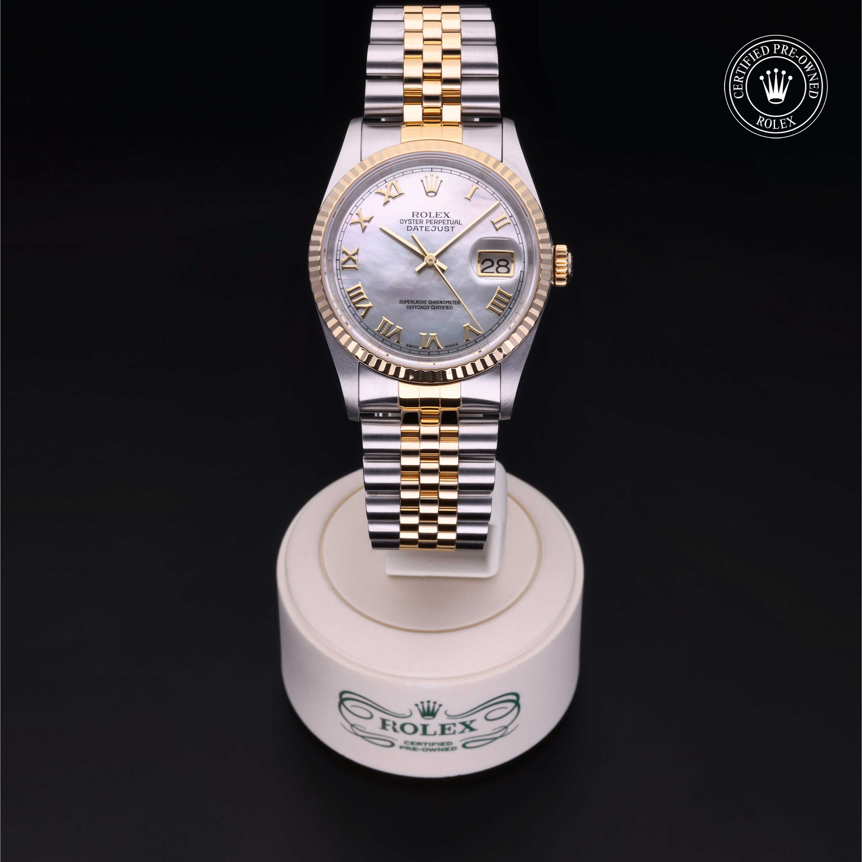 Rolex Datejust in Rolesor 18 Carat Yellow M16233-0004 at Heller Jewelers