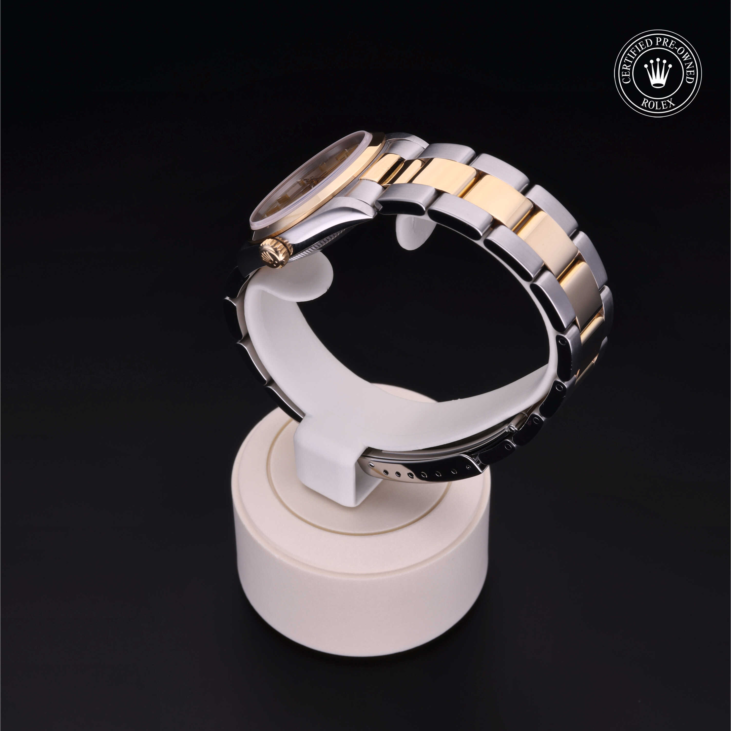 Rolex Oyster Perpetual in Rolesor 18 Carat Yellow M67483-0002 at Heller Jewelers