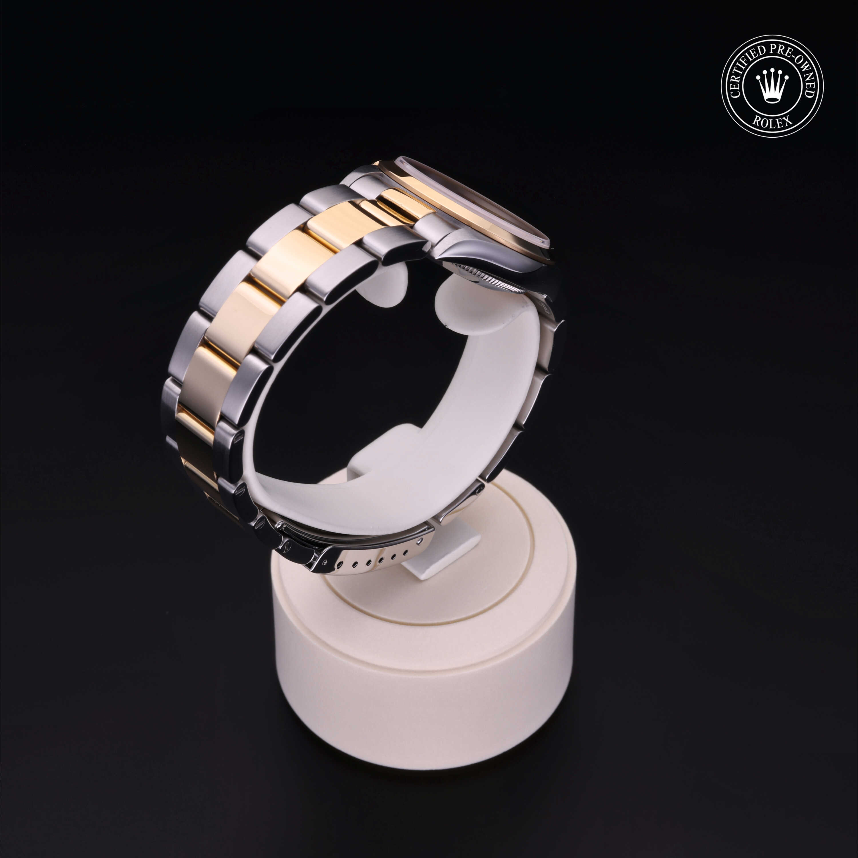 Rolex Oyster Perpetual in Rolesor 18 Carat Yellow M67483-0002 at Heller Jewelers