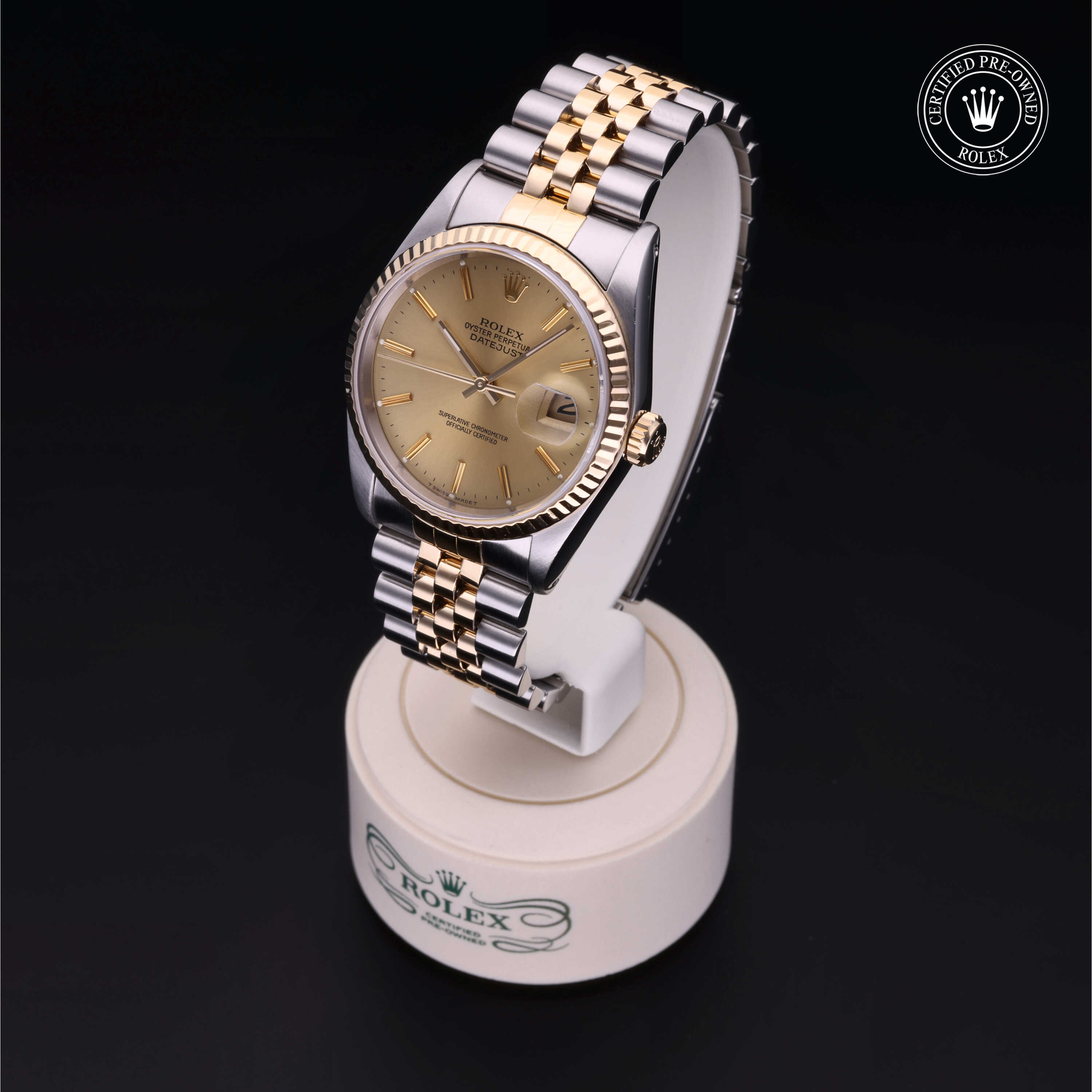Rolex Datejust in Rolesor 18 Carat Yellow M16233-0025 at Heller Jewelers