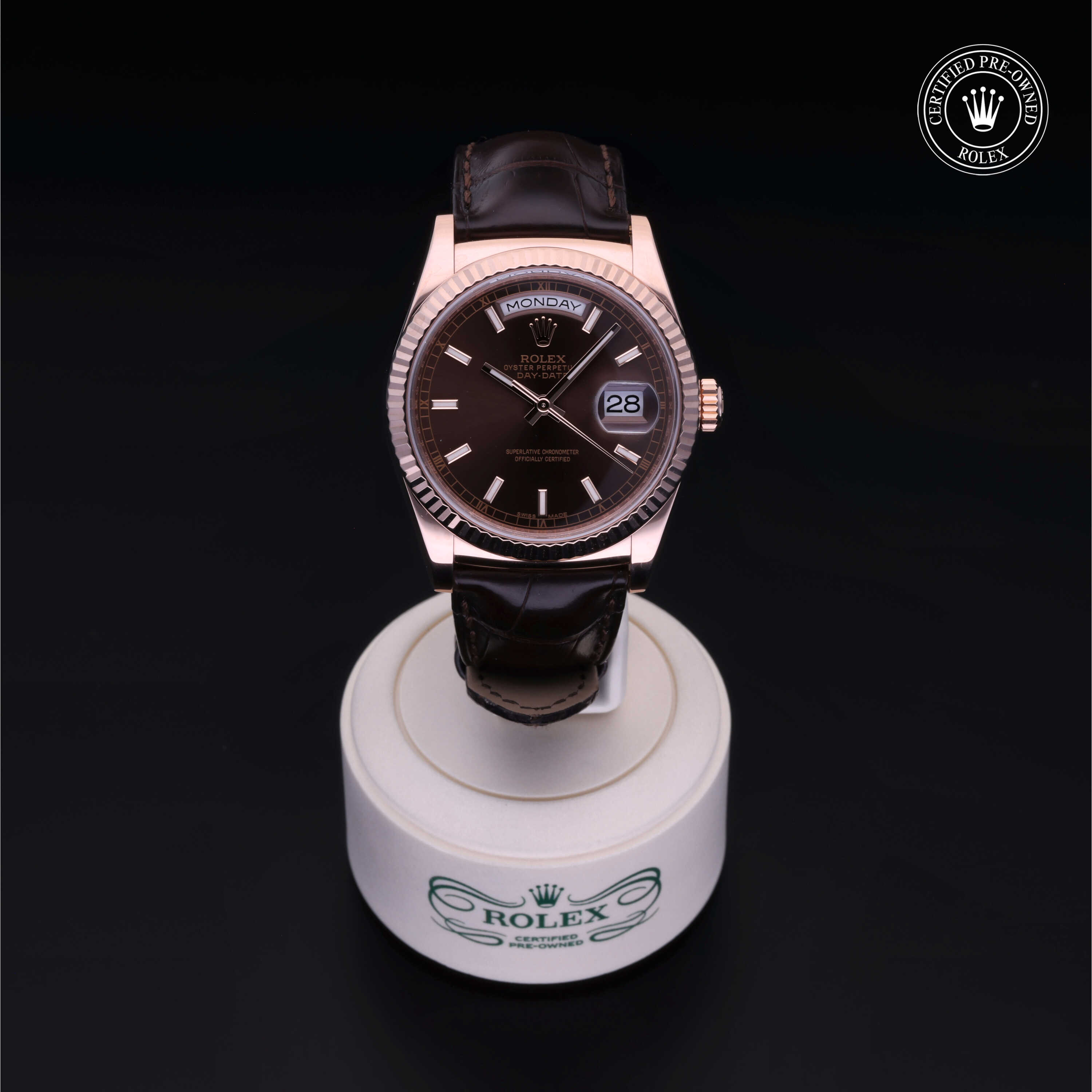 Rolex Day-Date in Gold 18 Carat Red M118135-0003 at Heller Jewelers