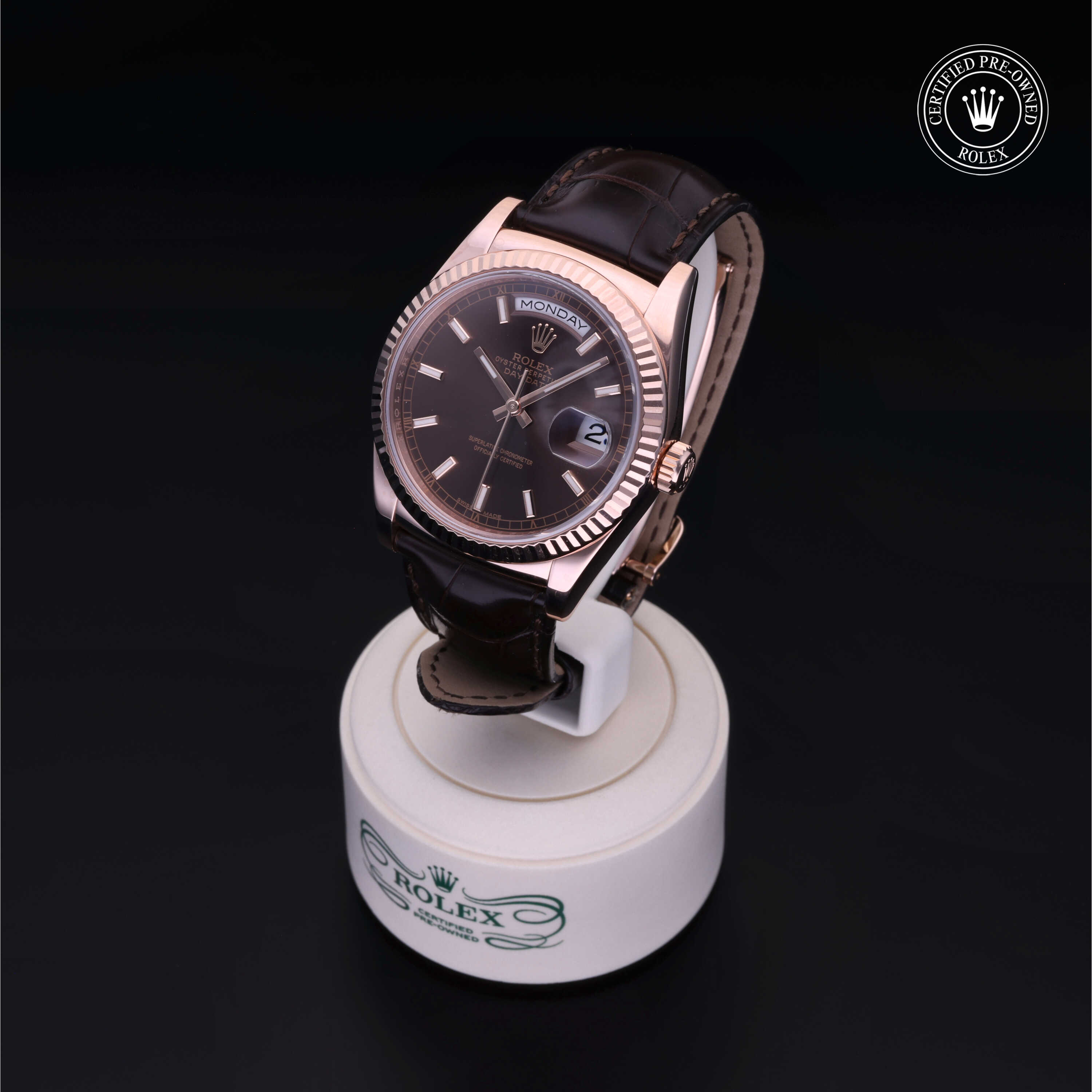 Rolex Day-Date in Gold 18 Carat Red M118135-0003 at Heller Jewelers