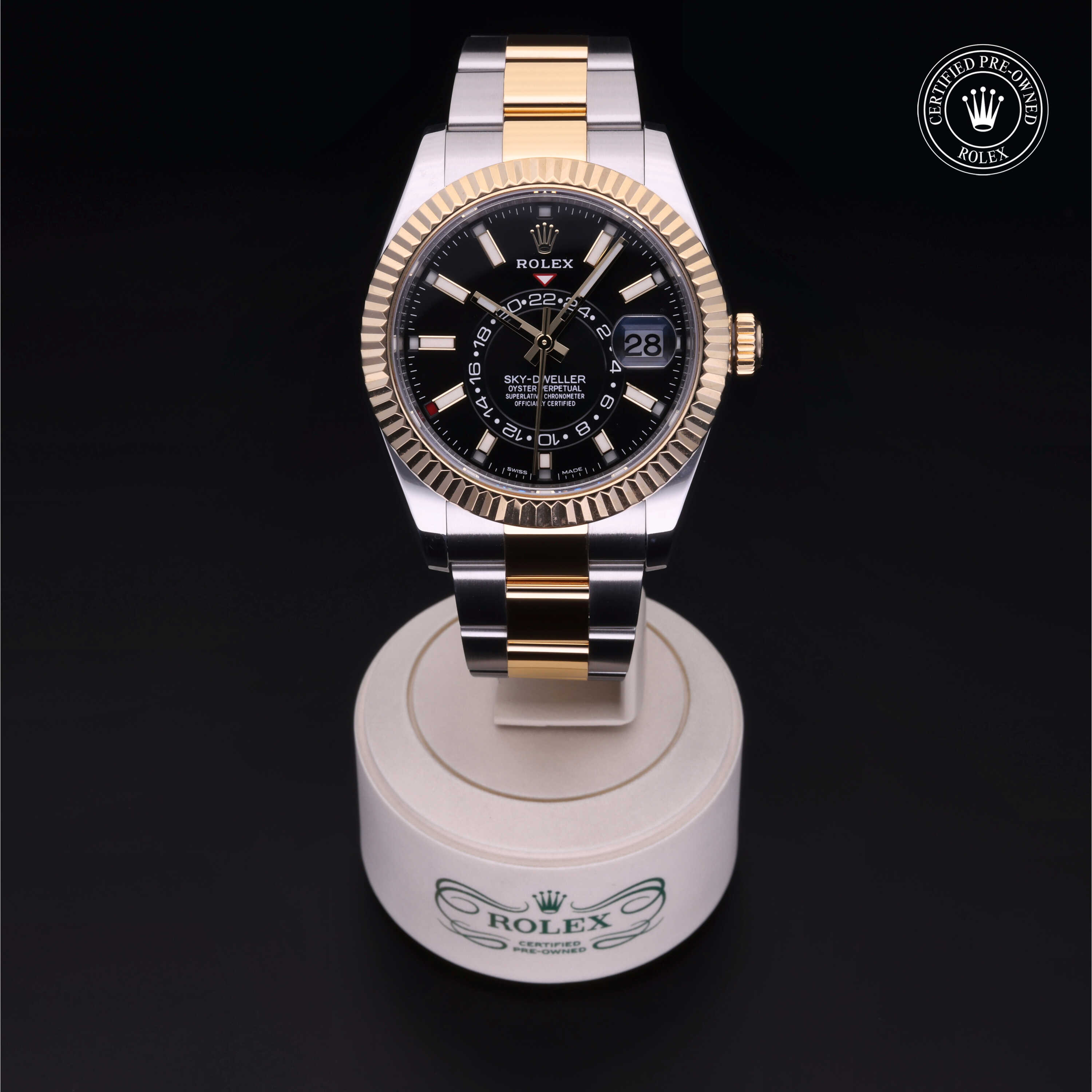 Rolex Sky-Dweller in Rolesor 18 Carat Yellow M326933-0002 at Heller Jewelers