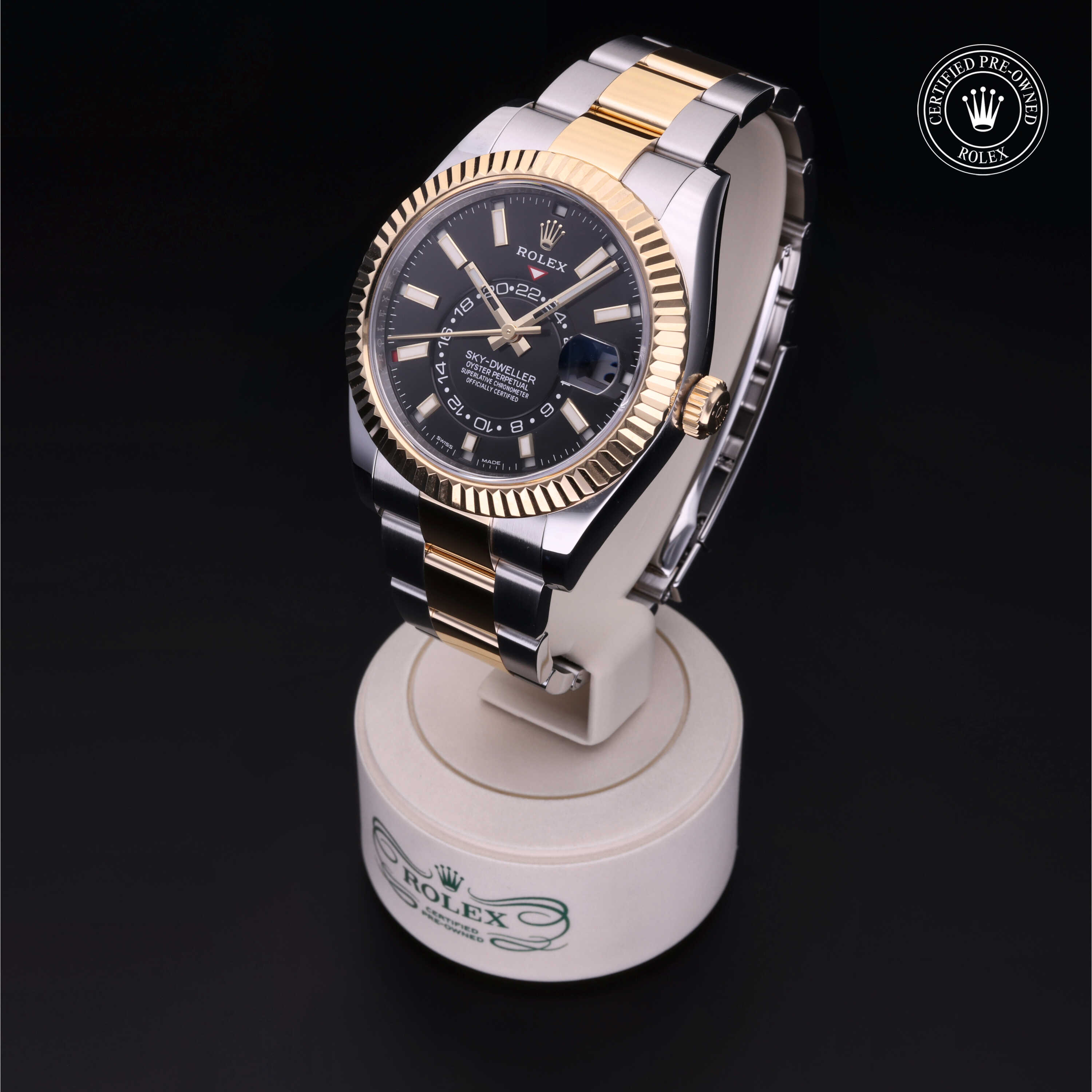 Rolex Sky-Dweller in Rolesor 18 Carat Yellow M326933-0002 at Heller Jewelers