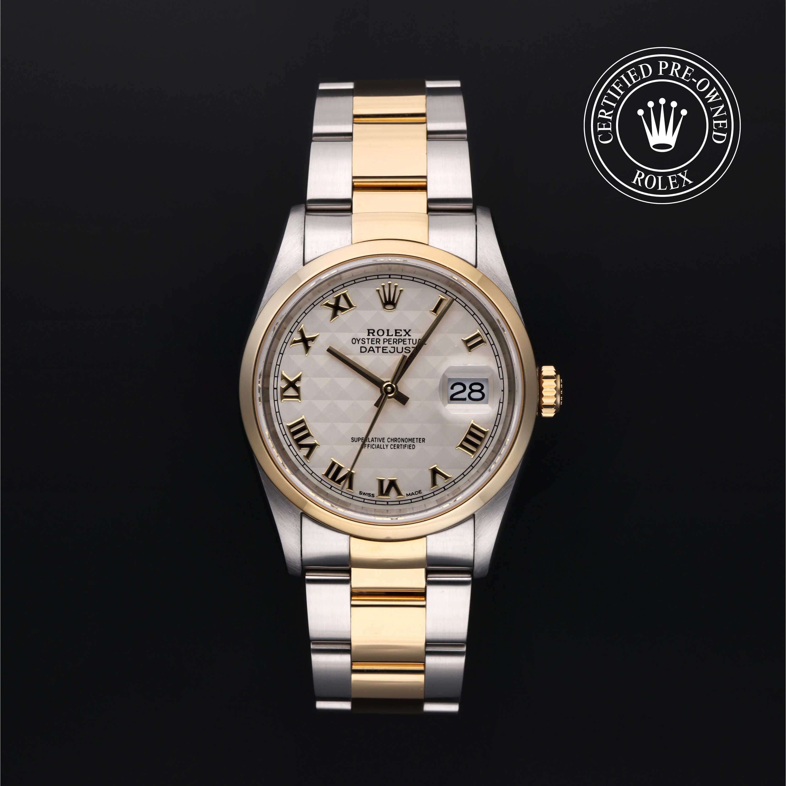 Rolex Datejust in Rolesor 18 Carat Yellow M16203-0030 at Heller Jewelers