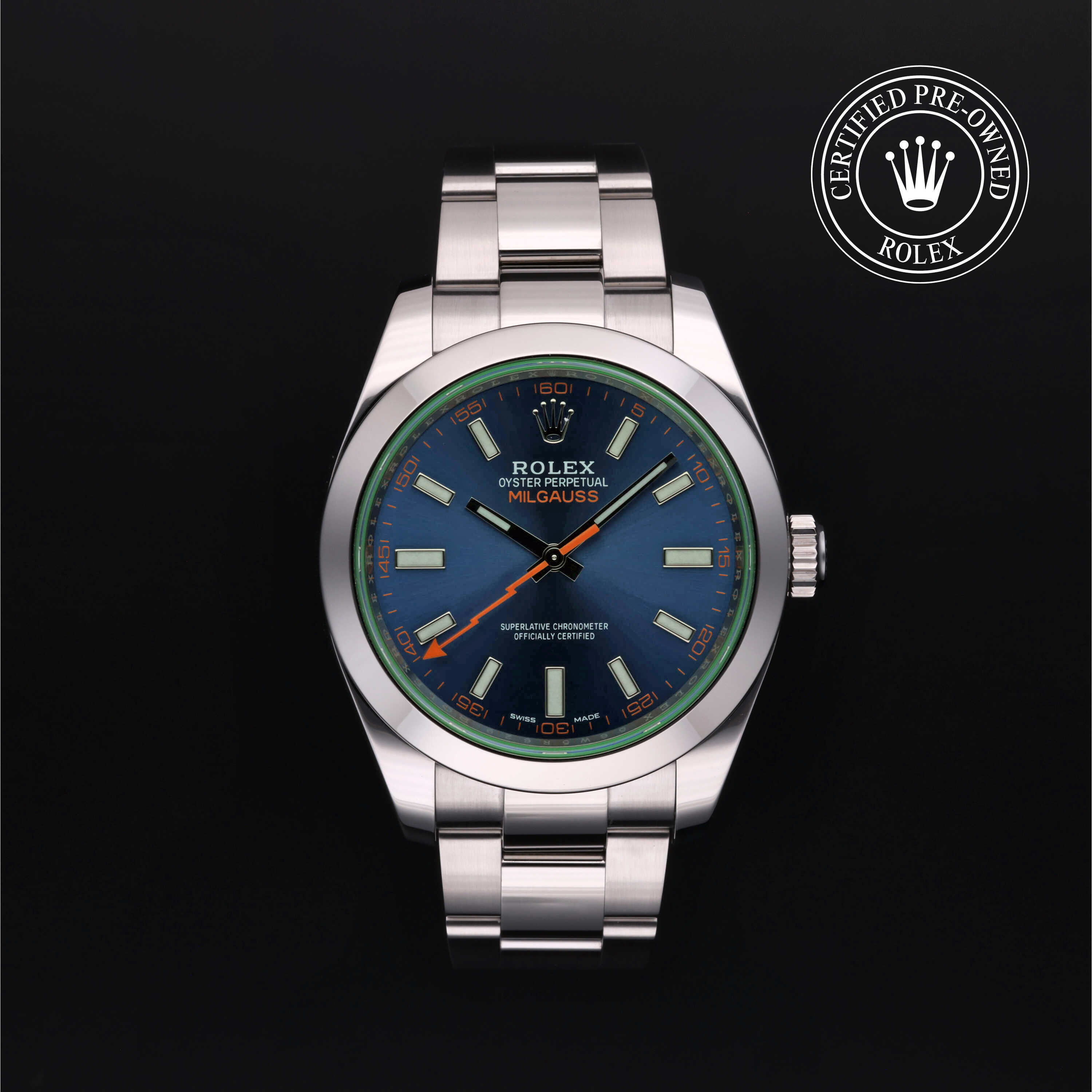 Rolex Milgauss in Steel M116400GV-0002 at Heller Jewelers