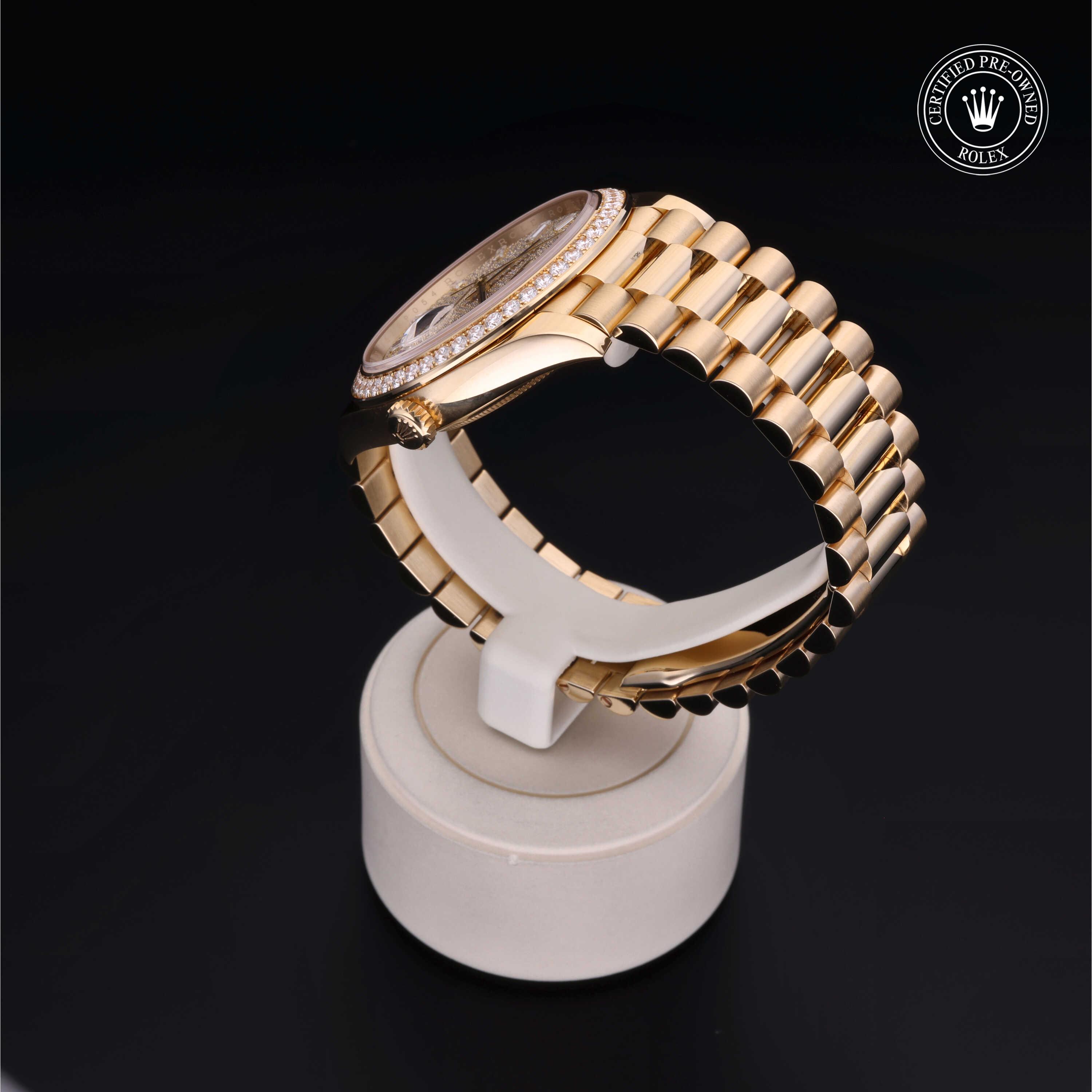 Rolex Day-Date in Gold 18 Carat Yellow M228348RBR-0037 at Heller Jewelers