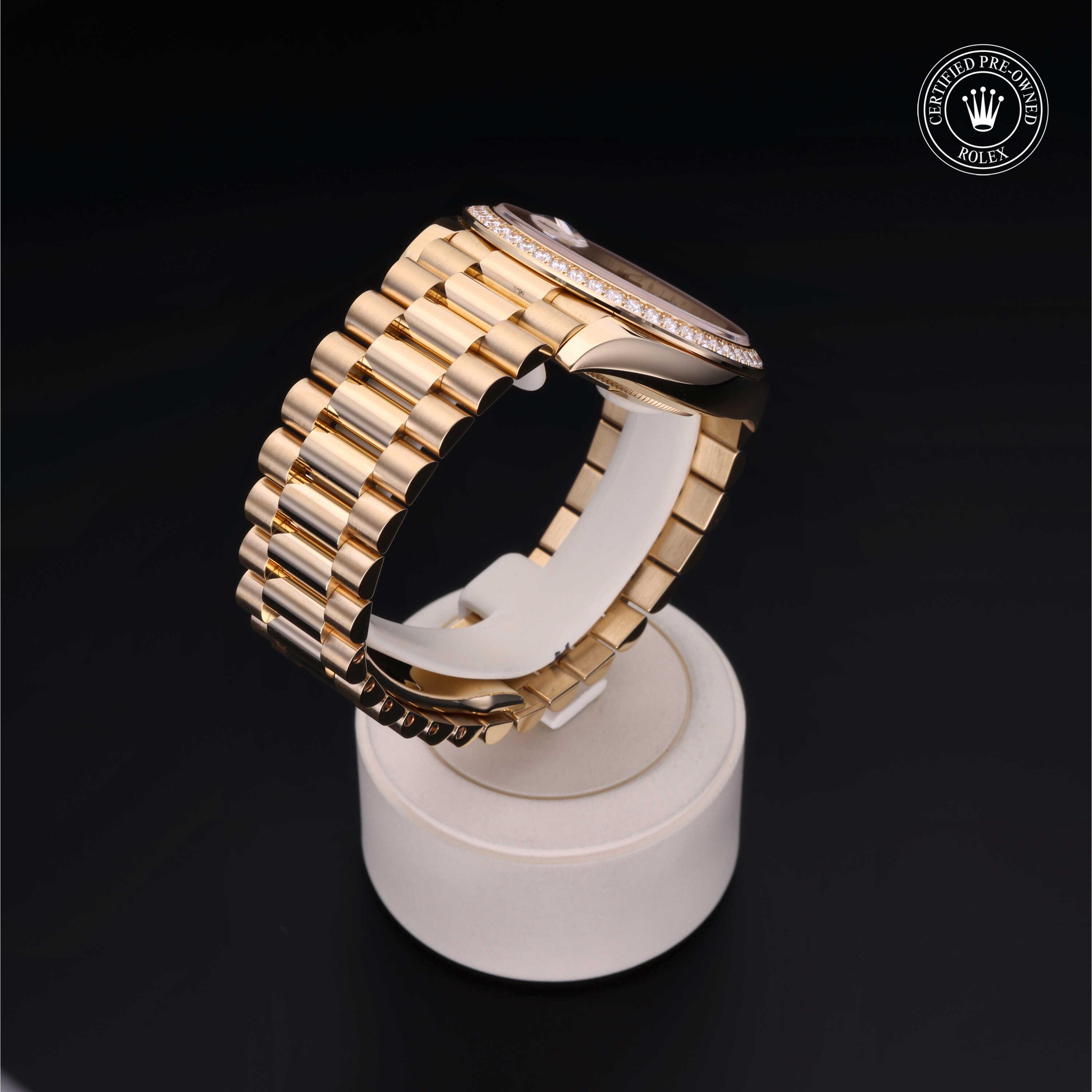 Rolex Day-Date in Gold 18 Carat Yellow M228348RBR-0037 at Heller Jewelers
