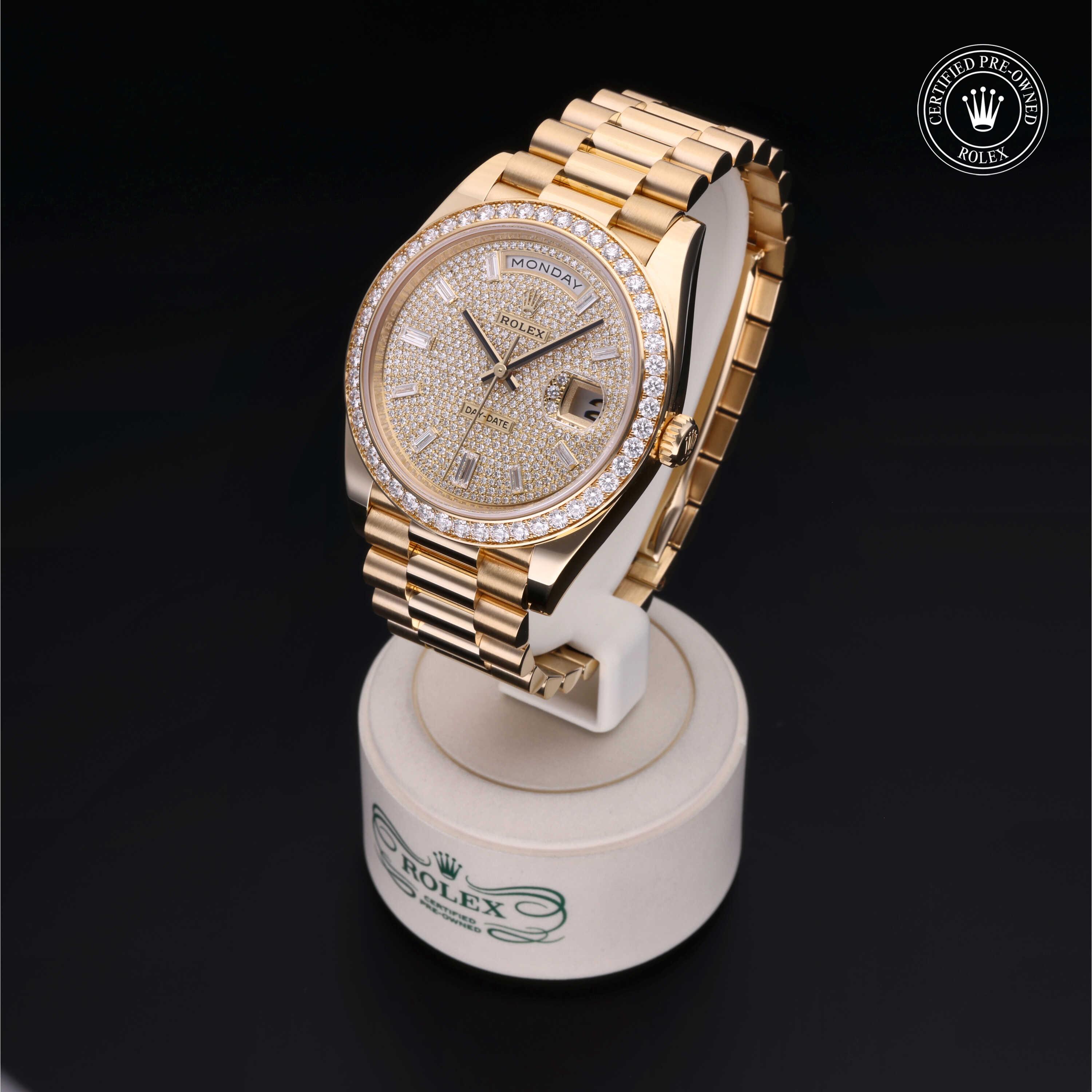 Rolex Day-Date in Gold 18 Carat Yellow M228348RBR-0037 at Heller Jewelers