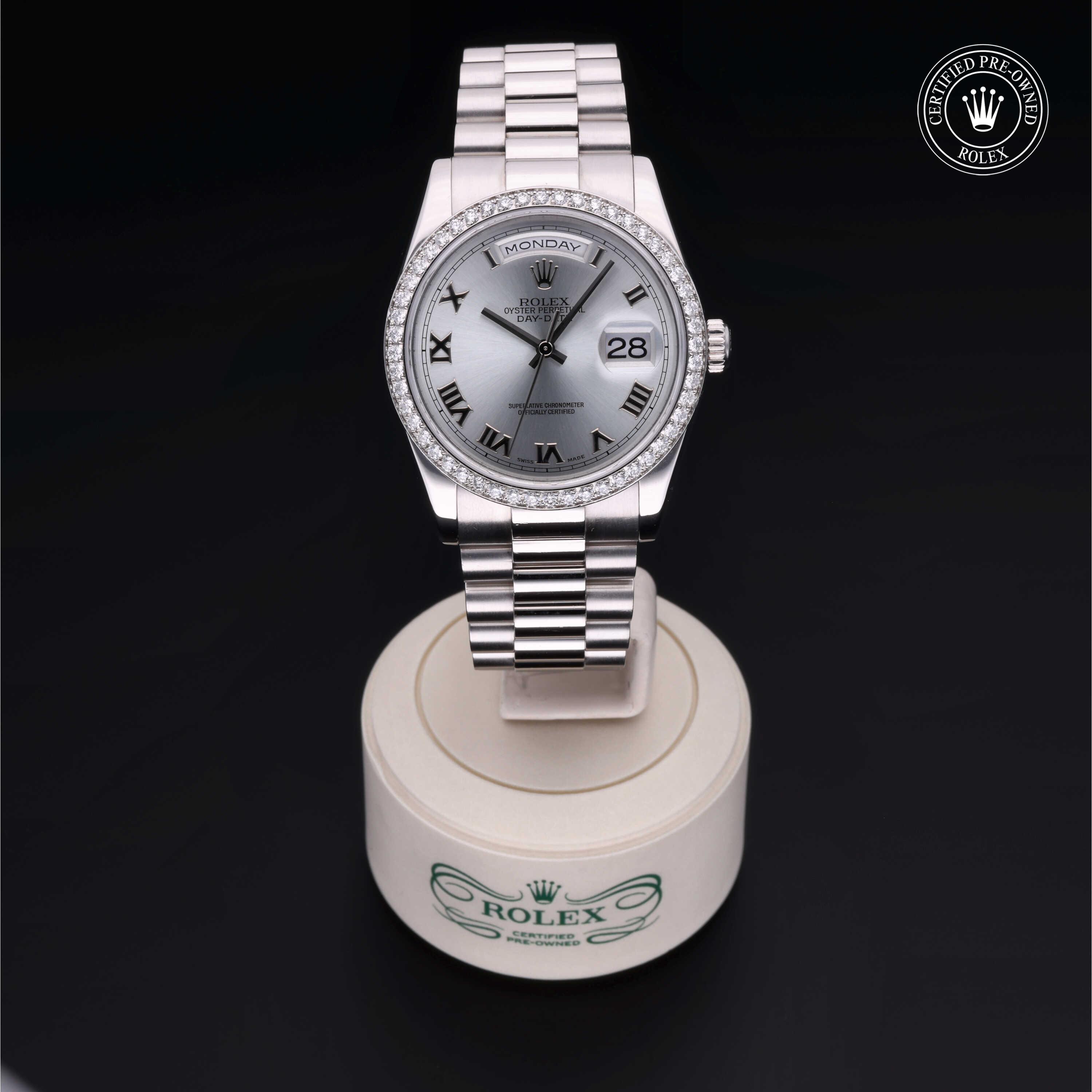 Rolex Day-Date in Platinum M118206-0005 at Heller Jewelers