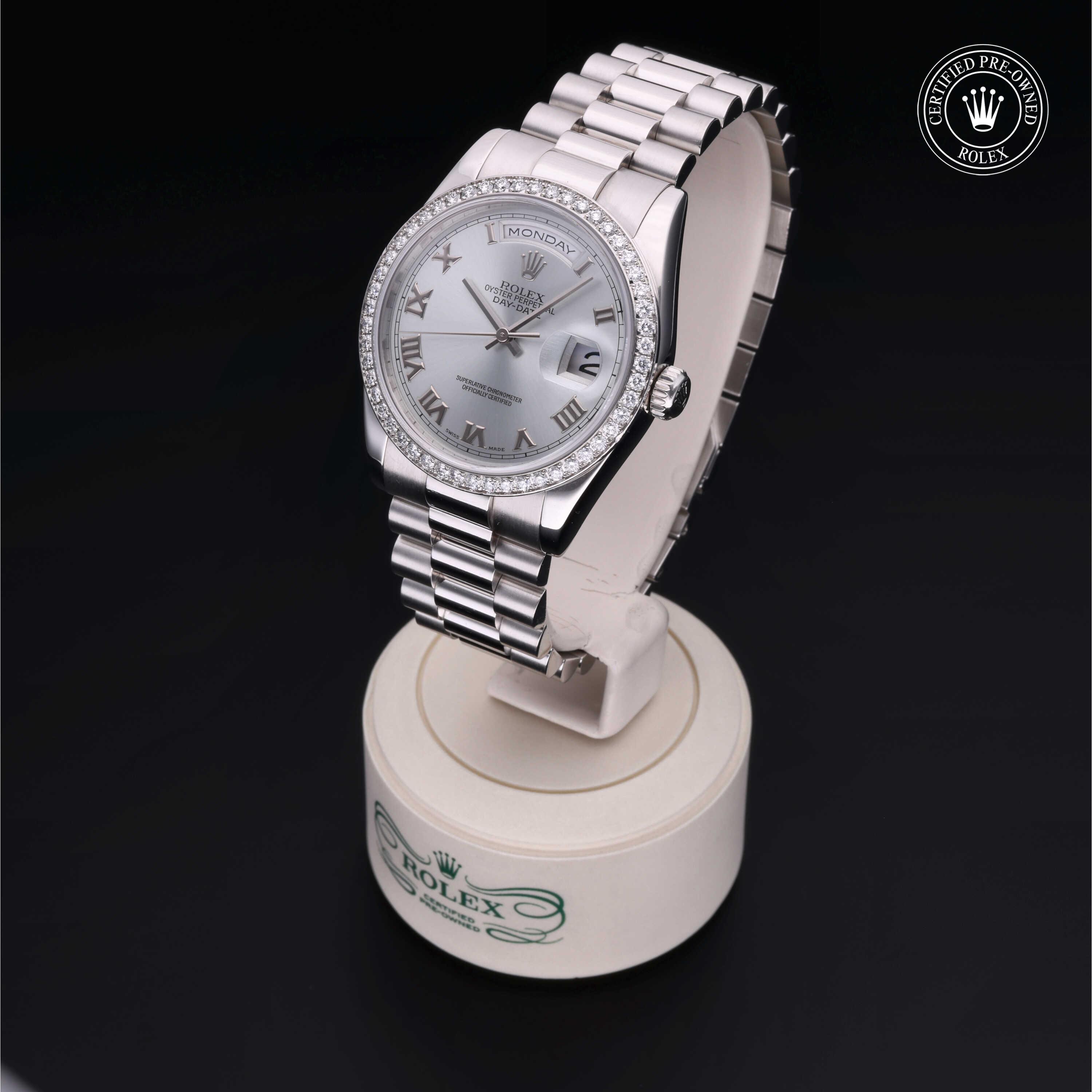 Rolex Day-Date in Platinum M118206-0005 at Heller Jewelers