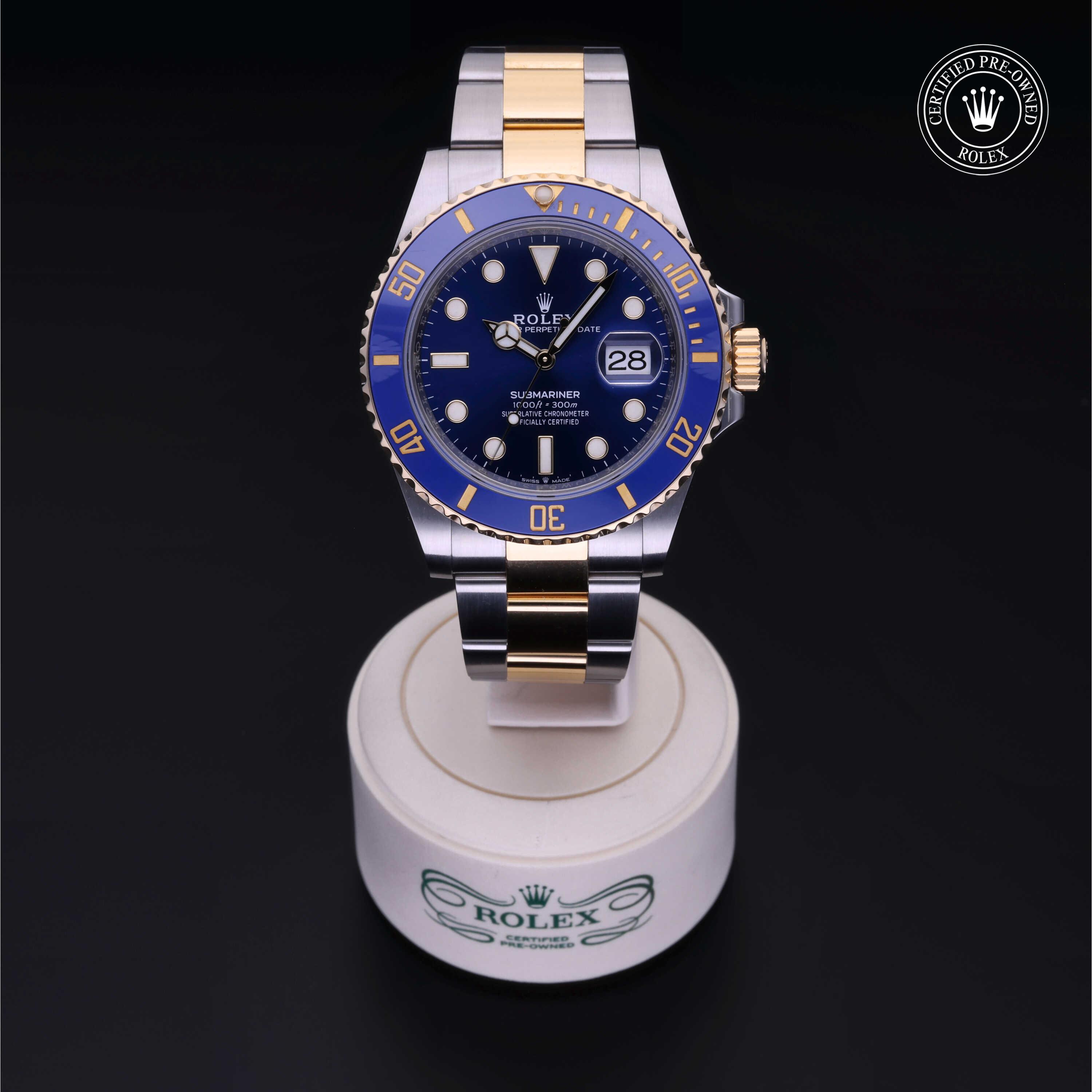 Rolex Submariner in Rolesor 18 Carat Yellow M126613LB-0002 at Heller Jewelers