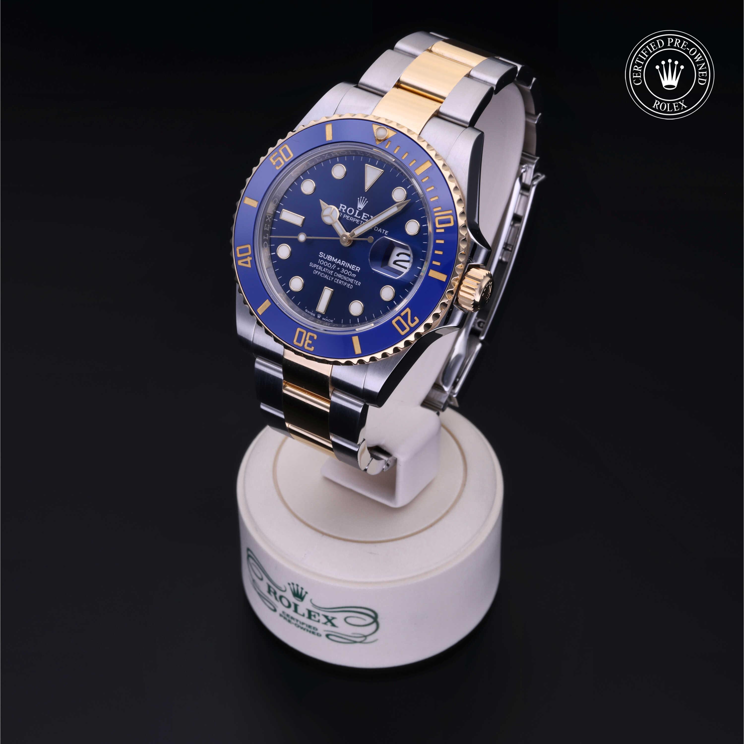 Rolex Submariner in Rolesor 18 Carat Yellow M126613LB-0002 at Heller Jewelers