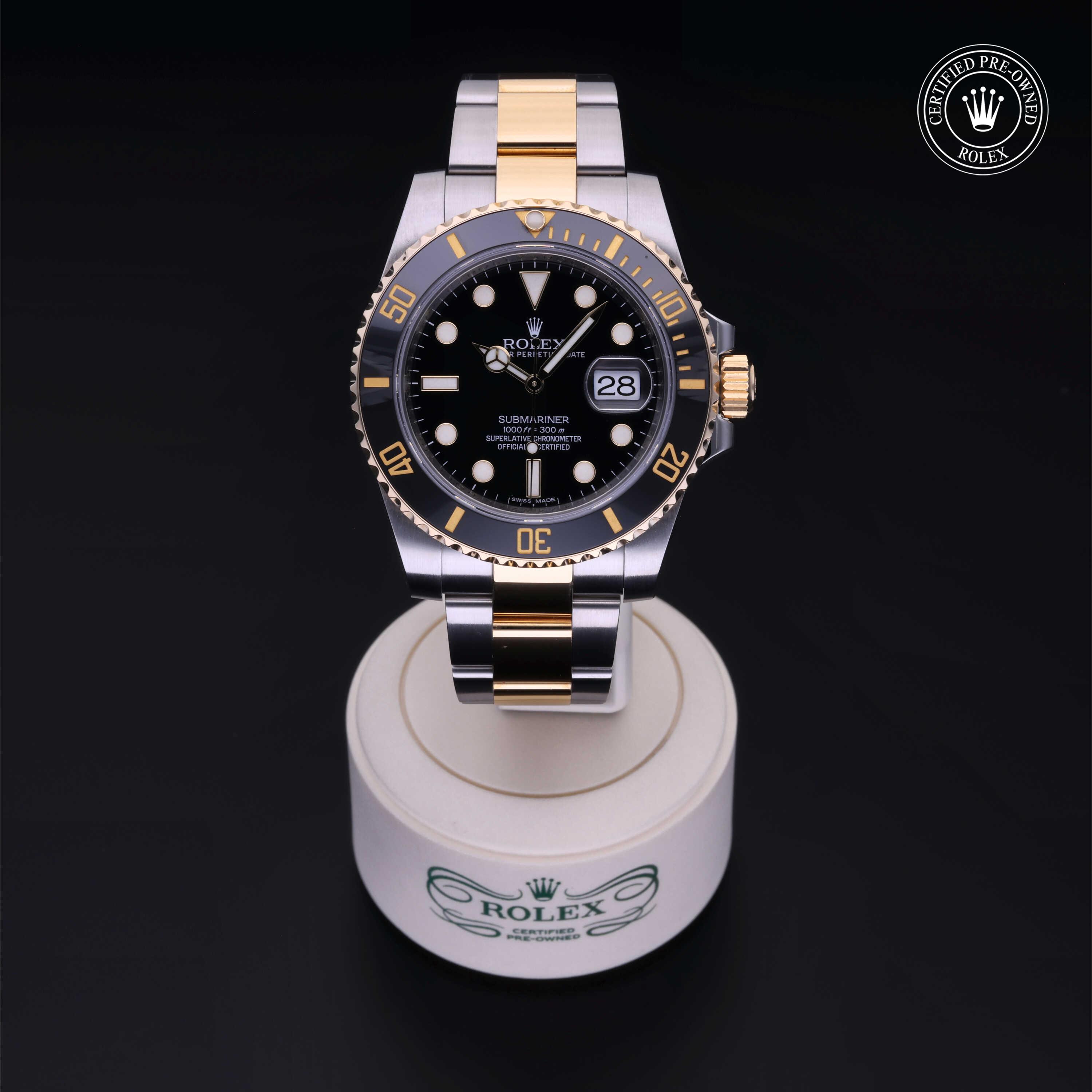 Rolex Submariner in Rolesor 18 Carat Yellow M116613LN-0001 at Heller Jewelers