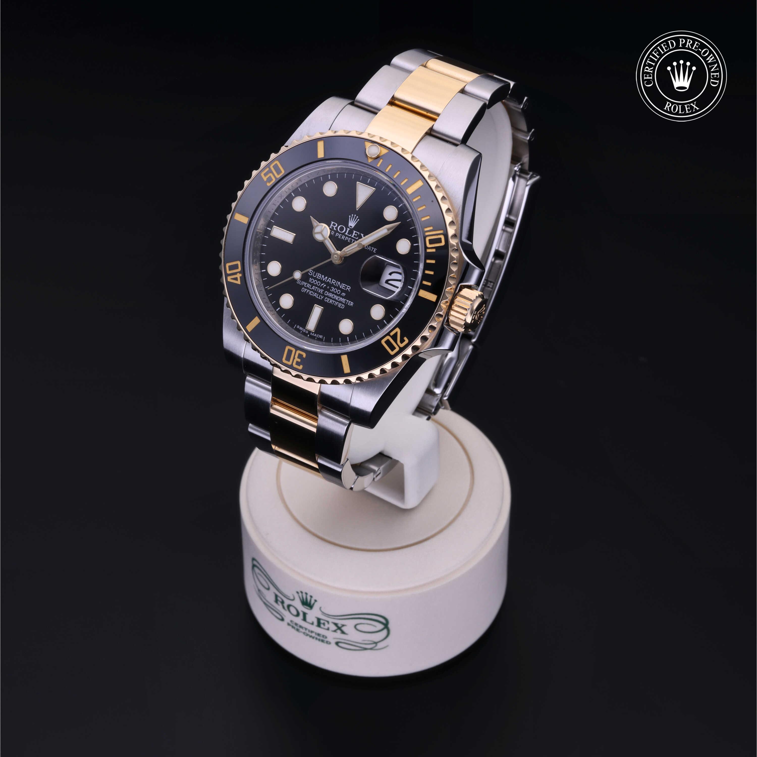 Rolex Submariner in Rolesor 18 Carat Yellow M116613LN-0001 at Heller Jewelers