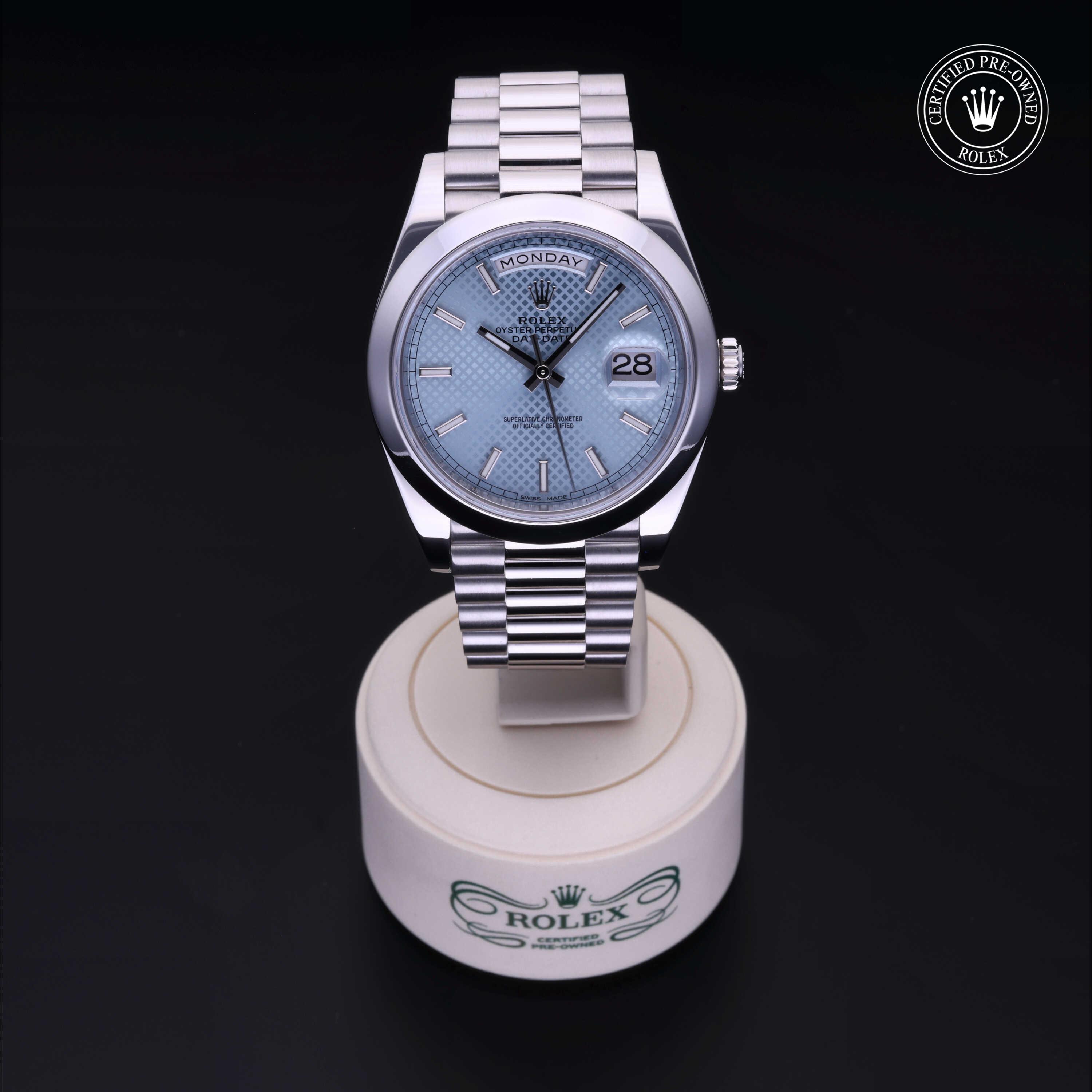Rolex Day-Date in Platinum M228206-0004 at Heller Jewelers