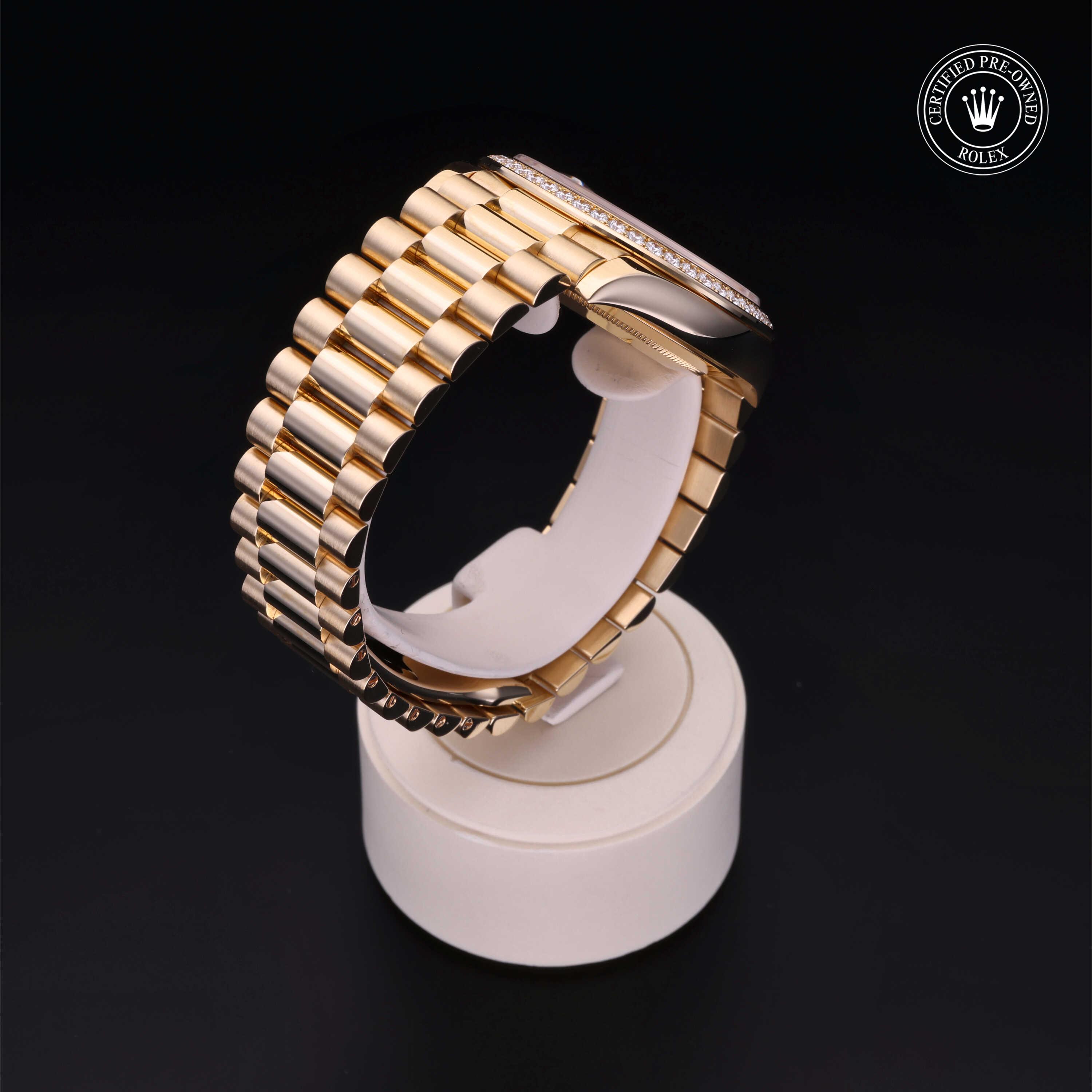 Rolex Day-Date in Gold 18 Carat Yellow M228348RBR-0002 at Heller Jewelers