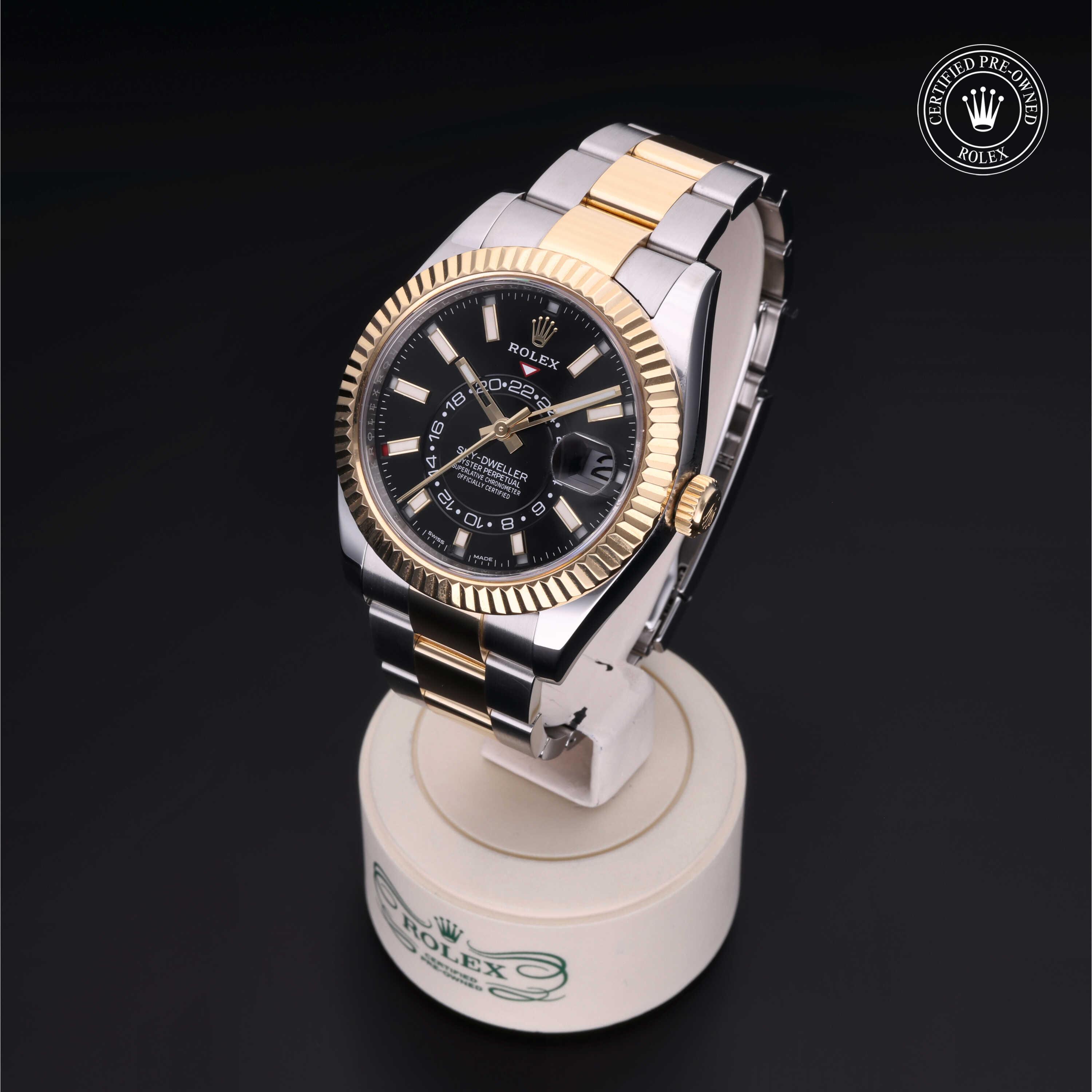 Rolex Sky-Dweller in Rolesor 18 Carat Yellow M326933-0002 at Heller Jewelers