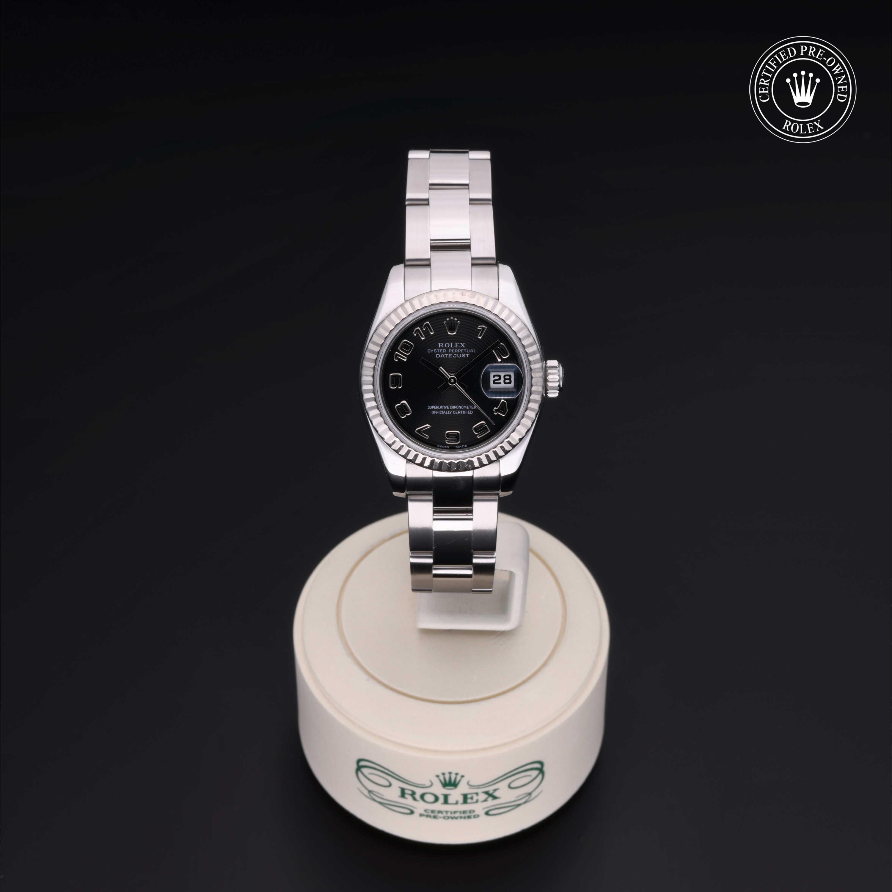 Rolex Lady-Datejust in Rolesor 18 Carat White M179174-0047 at Heller Jewelers